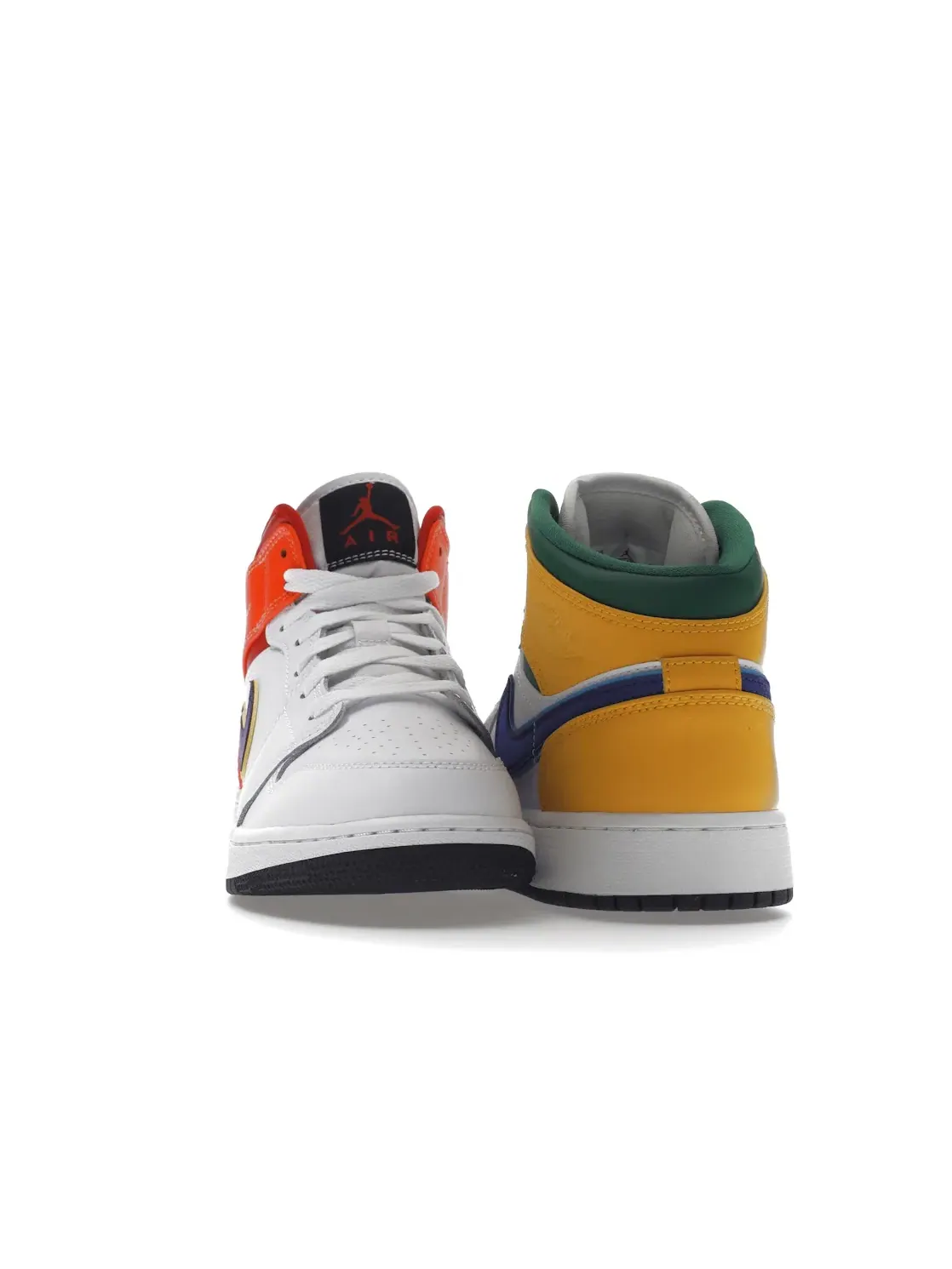 Детские кроссовки с разноцветными акцентами Jordan 1 Mid Alternate Multi-Color Jordan — изображение 2 из 4, белый/фиолетовый