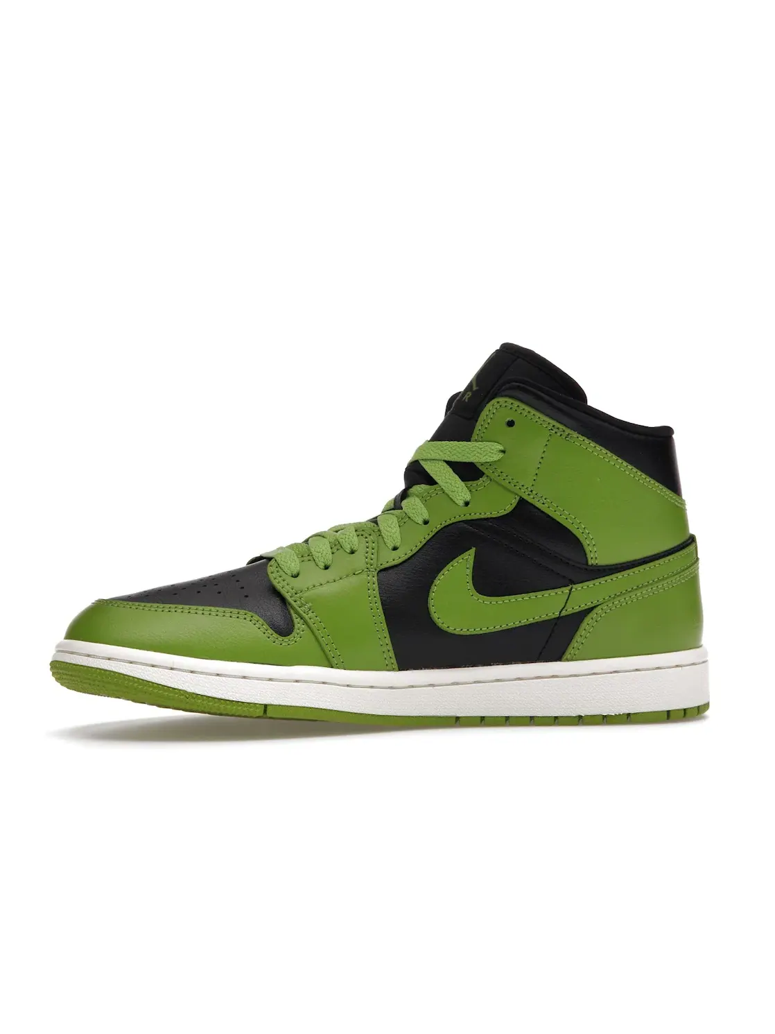 Женские кроссовки с кожаным верхом Jordan 1 Mid — изображение 3 из 4, черный//зеленый