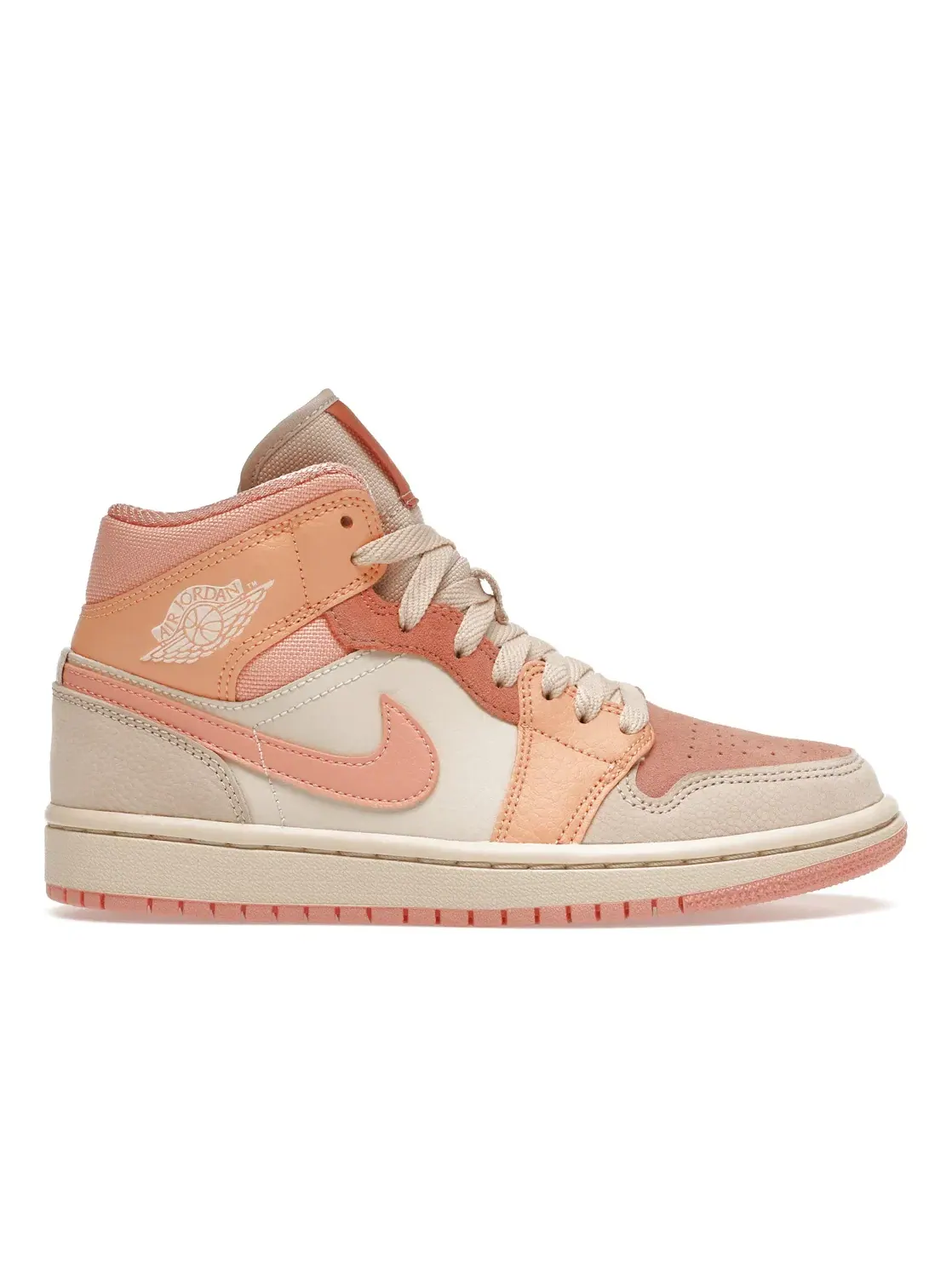 Женские кроссовки Lifestyle с пестрой отделкой Jordan 1 Mid — изображение 1 из 4, оранжевый
