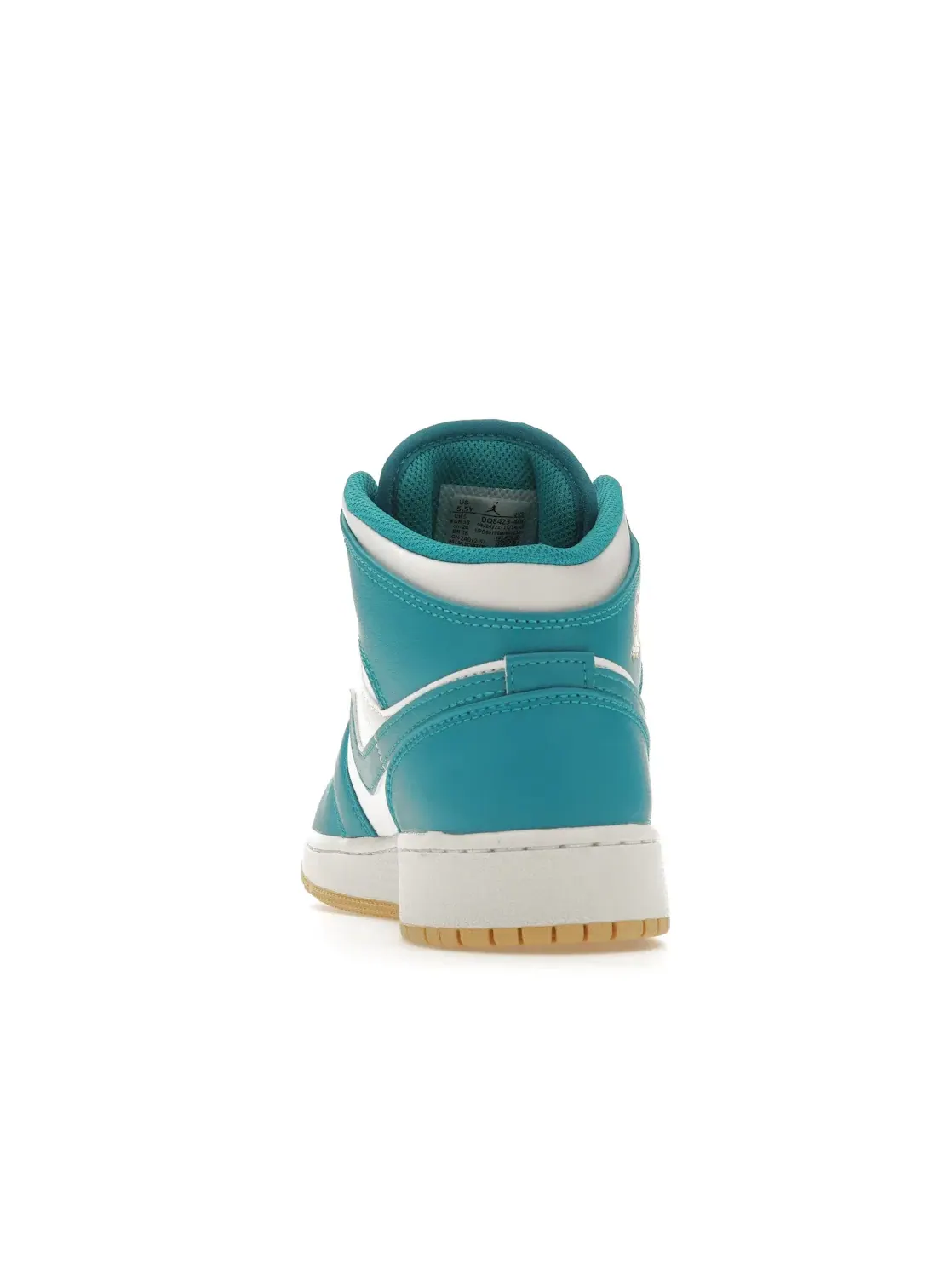 Детские кроссовки Lifestyle с ярким дизайном Jordan 1 Mid Aquatone (GS) Jordan — изображение 4 из 4, золотистый/белый