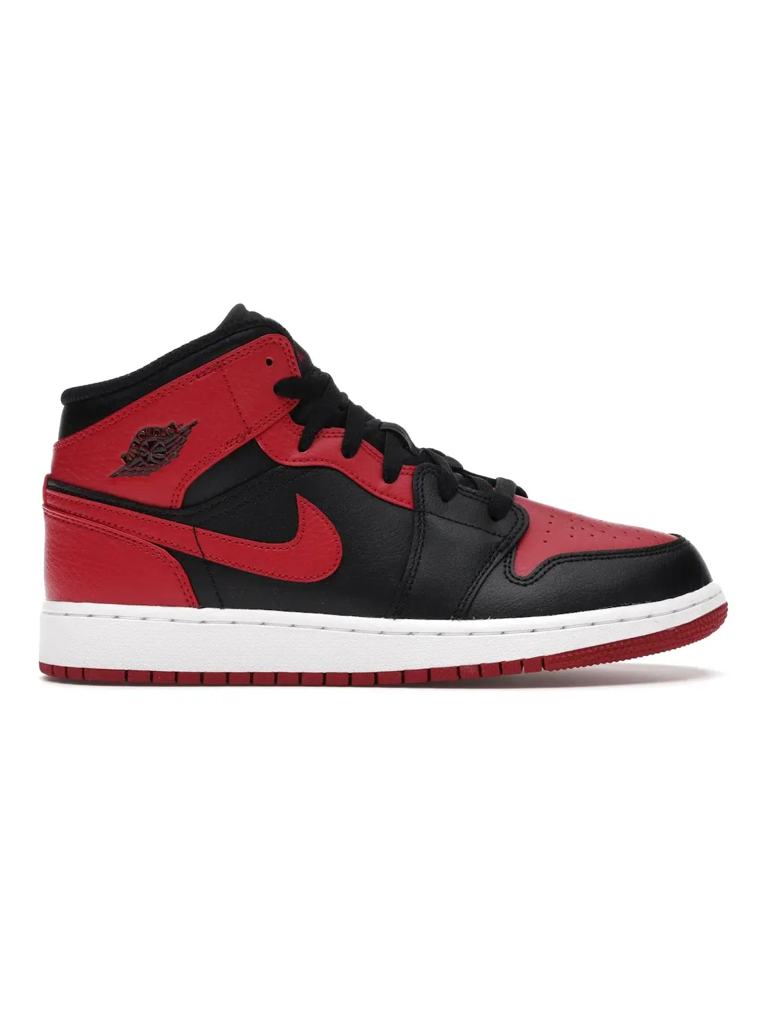 Детские кроссовки Lifestyle с высоким берцем Jordan 1 Mid Banned Jordan — изображение 1 из 4, черный/красный-белый