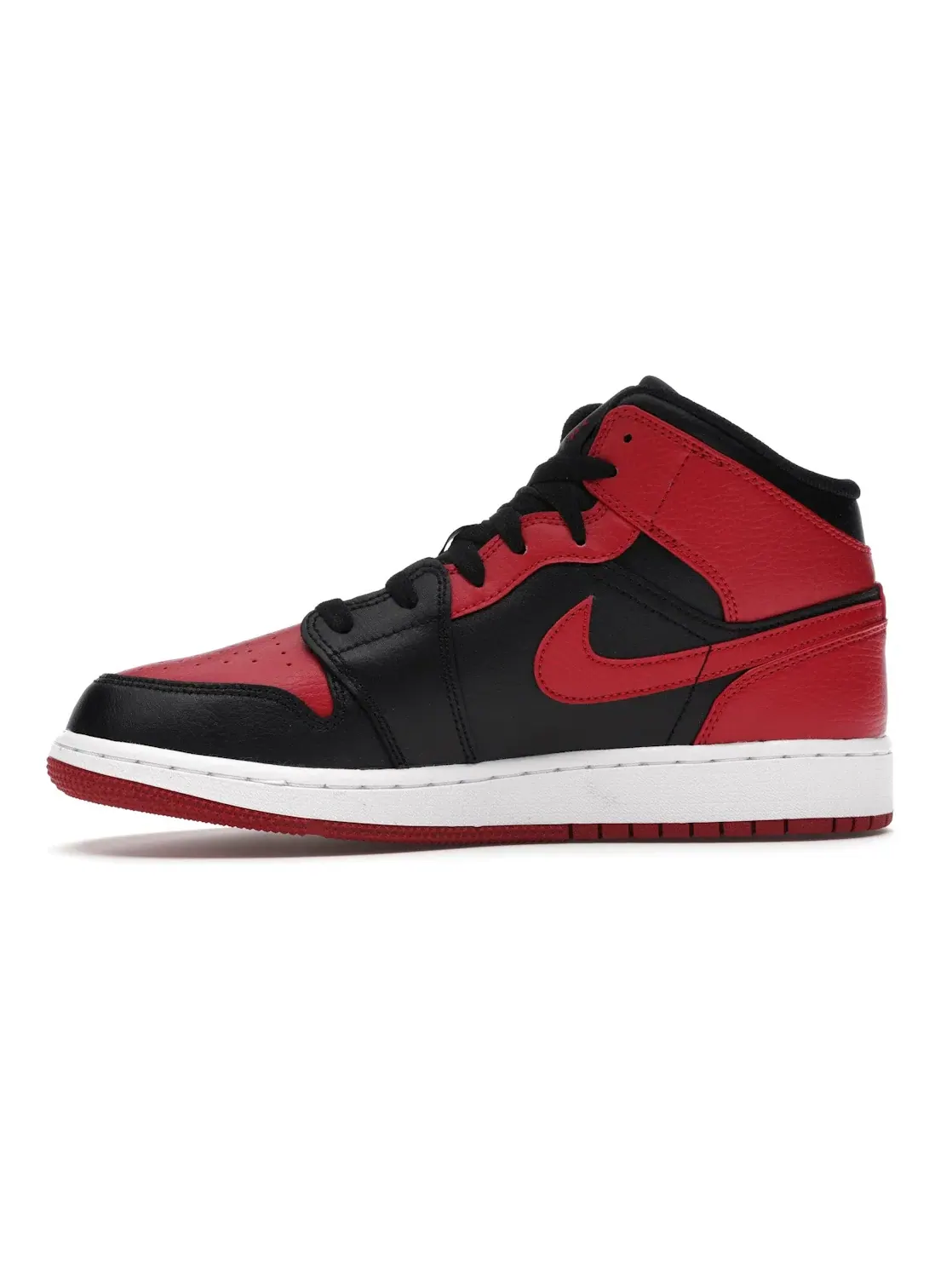 Детские кроссовки Lifestyle с высоким берцем Jordan 1 Mid Banned Jordan — изображение 3 из 4, черный/красный-белый