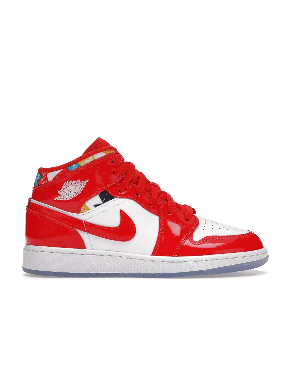 Детские кроссовки Lifestyle с перфорированным носком Jordan 1 Mid — изображение 1 из 4, красный/белый