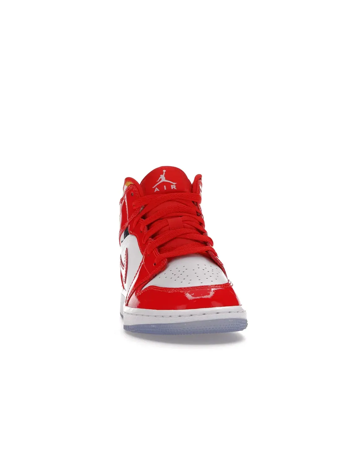 Детские кроссовки Lifestyle с перфорированным носком Jordan 1 Mid — изображение 2 из 4, красный/белый