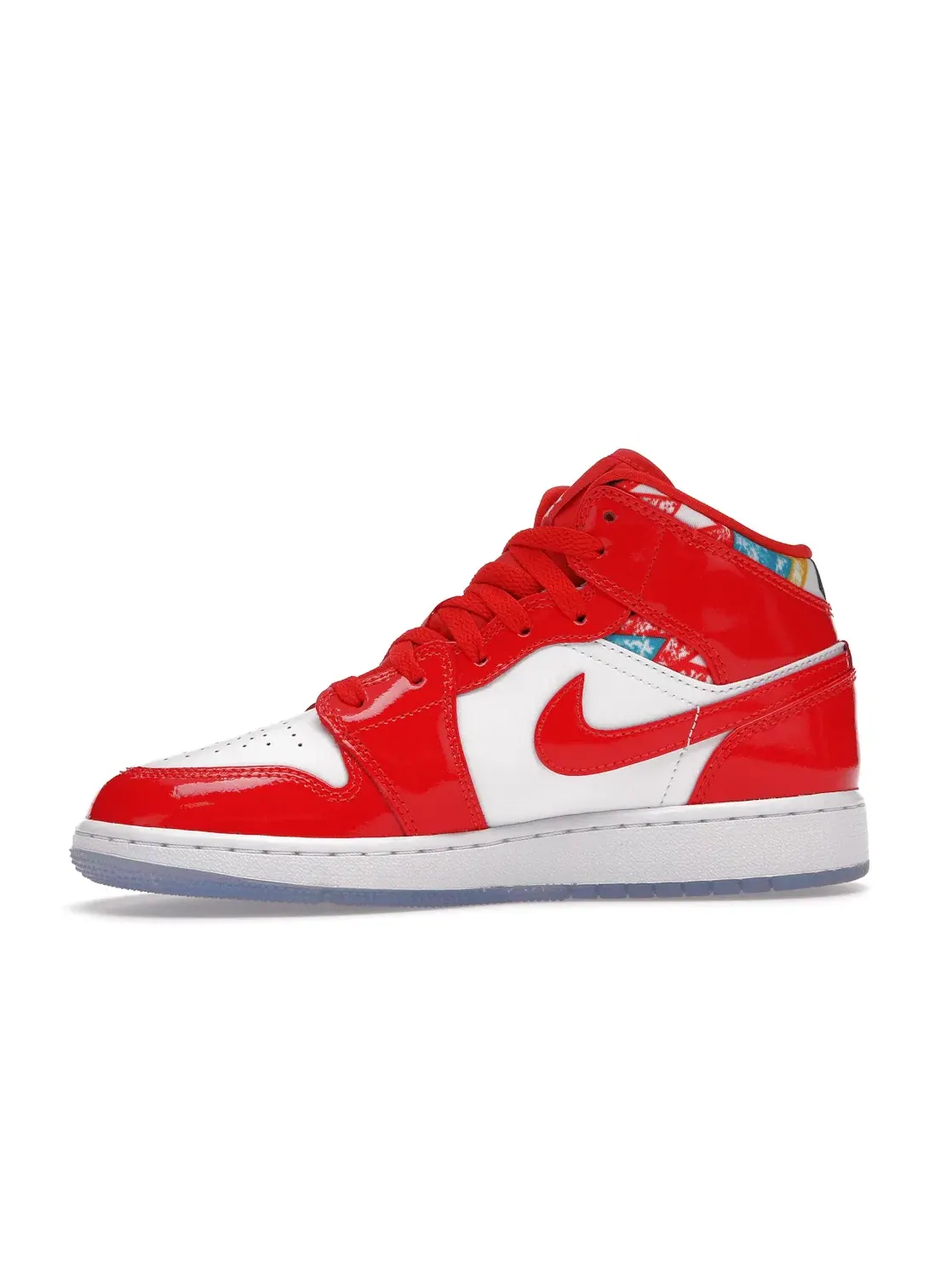 Детские кроссовки Lifestyle с перфорированным носком Jordan 1 Mid — изображение 3 из 4, красный/белый