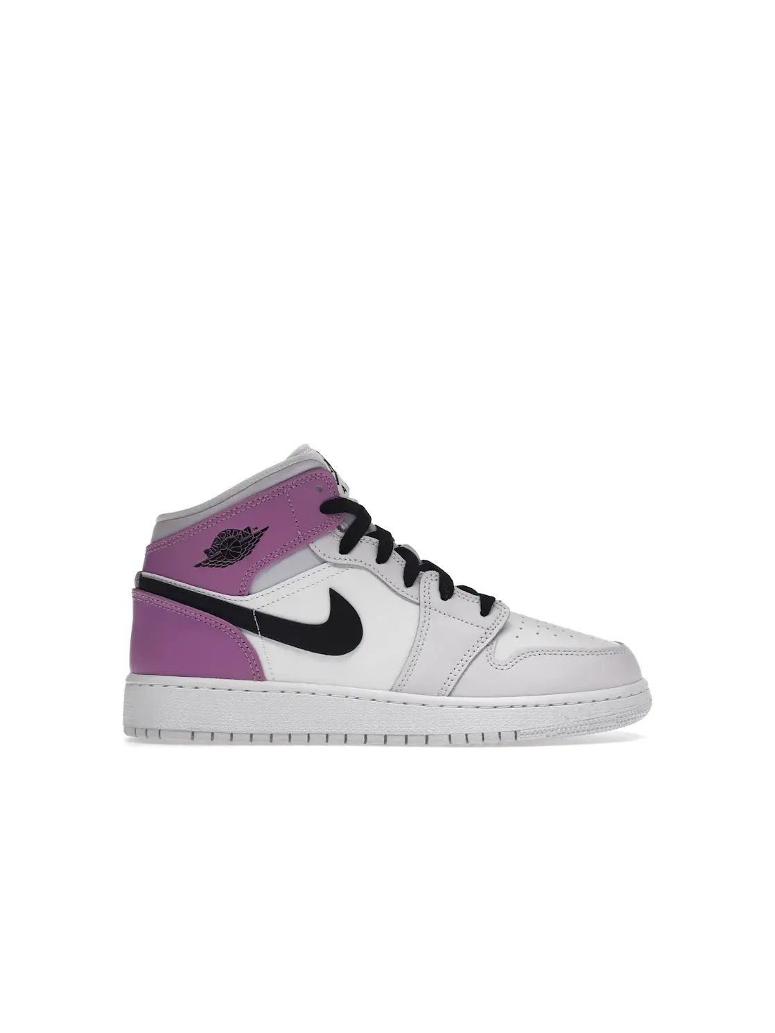 Детские кроссовки Lifestyle с контрастными акцентами Jordan 1 Mid — изображение 1 из 4, белый//черный