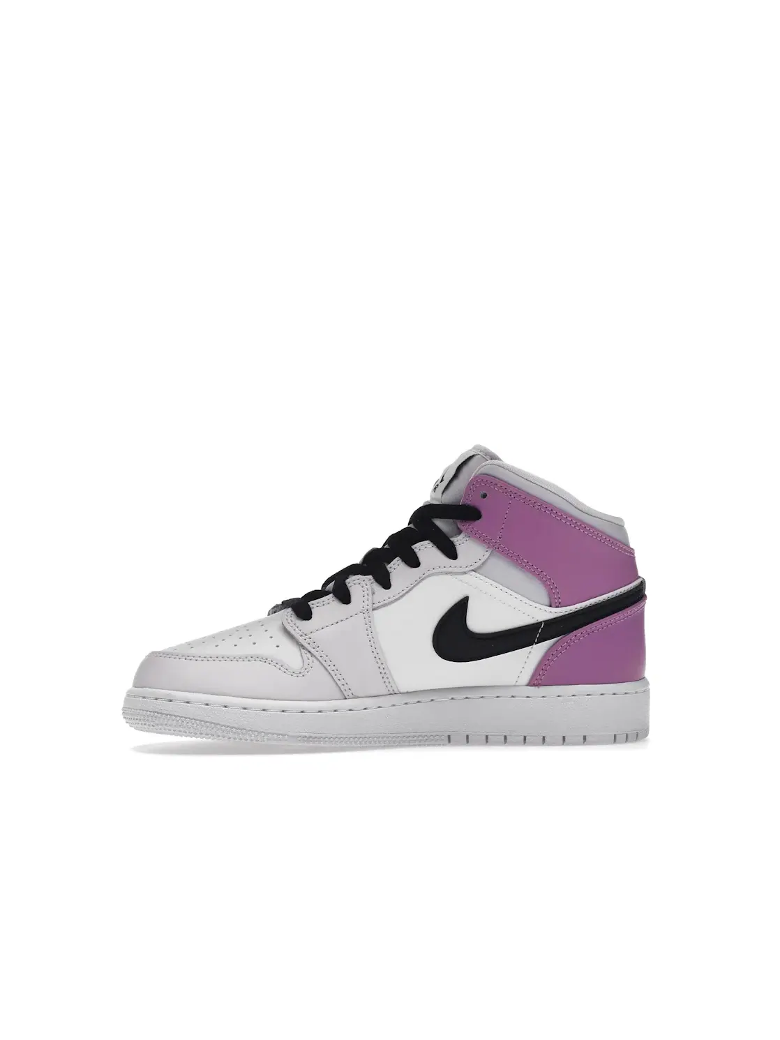 Детские кроссовки Lifestyle с контрастными акцентами Jordan 1 Mid — изображение 3 из 4, белый//черный