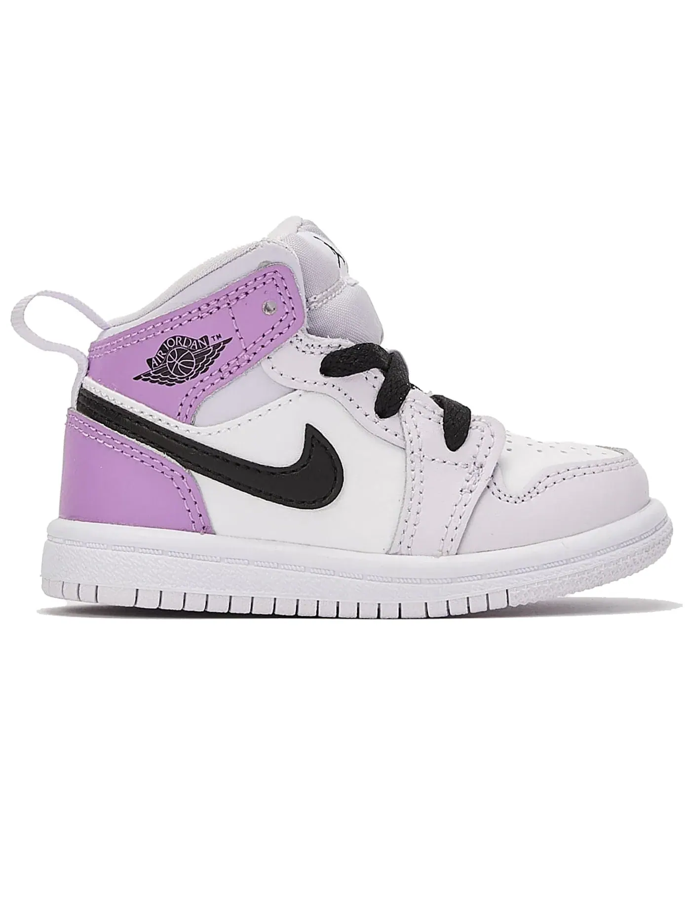 Детские кроссовки Lifestyle с принтом Jordan 1 Mid Jordan — изображение 1 из 1, черный/белый