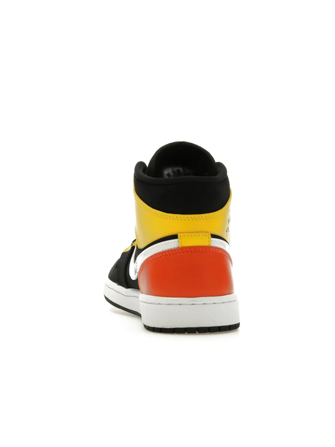 Мужские кроссовки с замшевой отделкой Jordan 1 Mid Jordan — изображение 4 из 4, черный белый оранжевый