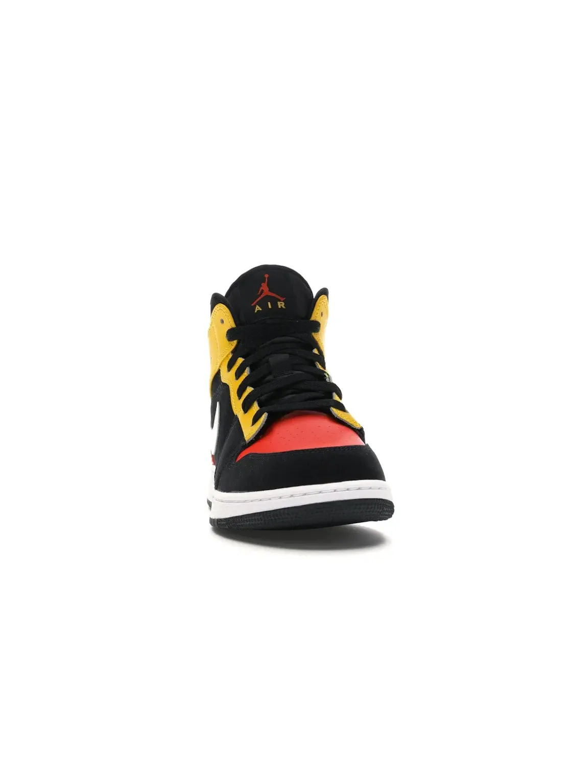 Детские кроссовки с замшевым верхом Jordan 1 Mid — изображение 2 из 4, черный/-белый-оранжевый