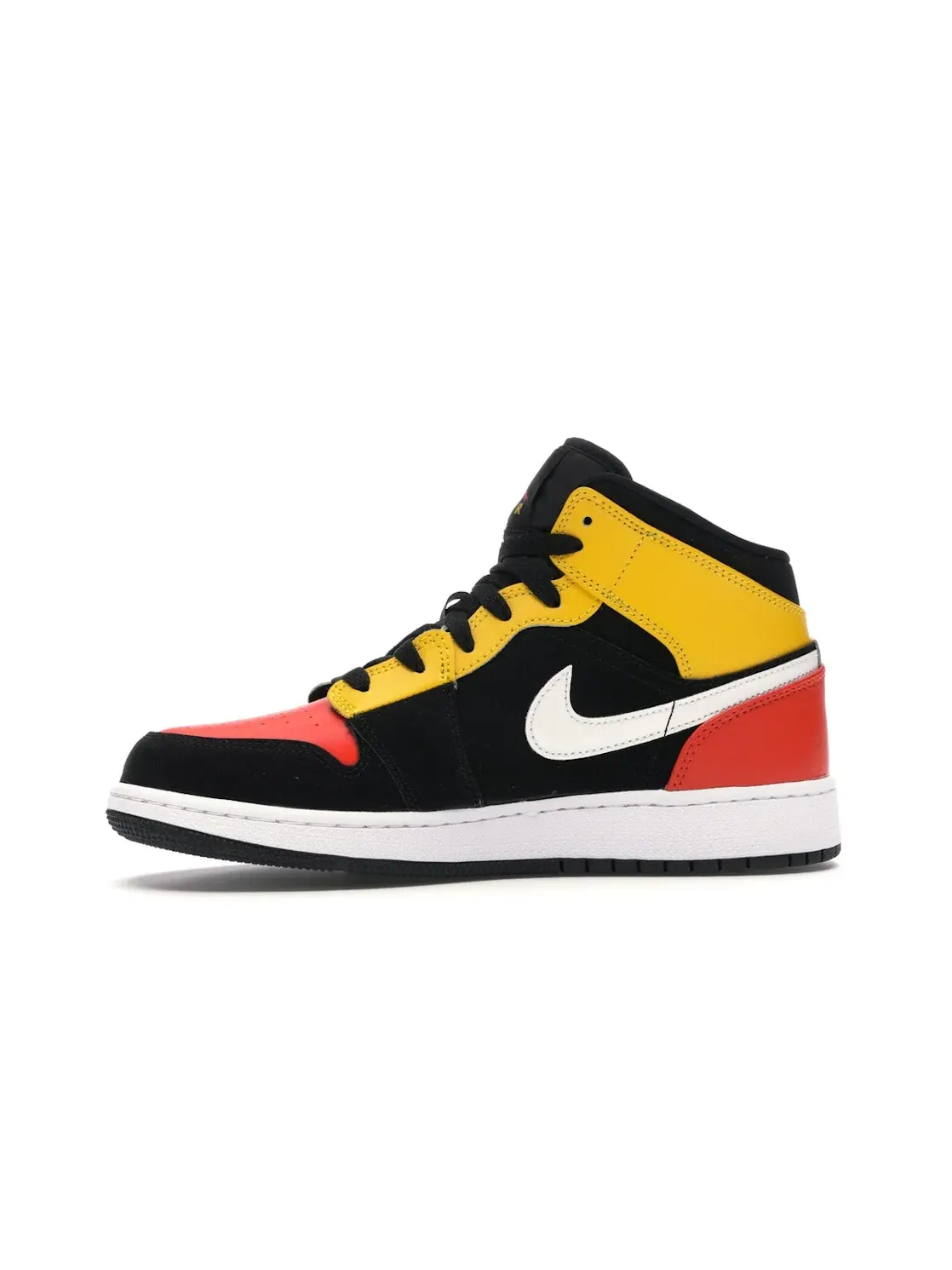 Детские кроссовки с замшевым верхом Jordan 1 Mid — изображение 3 из 4, черный/-белый-оранжевый