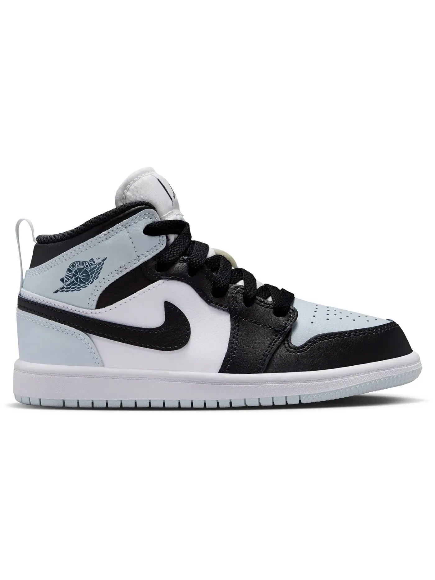 Детские кроссовки с высоким берцем Jordan 1 Mid Jordan Black Aura Squadron Blue — изображение 1 из 1