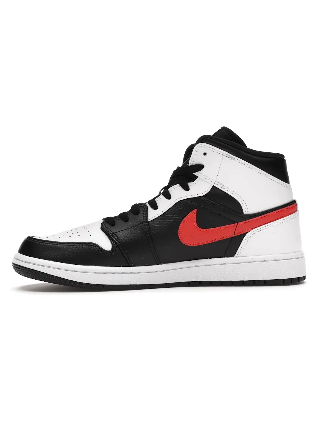 Мужские кроссовки с кожаным верхом Jordan 1 Mid Jordan — изображение 3 из 4, черный/красный-белый