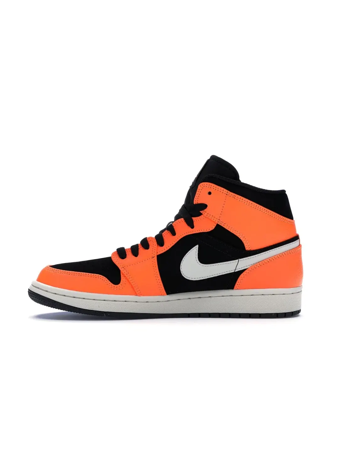 Мужские кроссовки Lifestyle с оранжевыми акцентами Jordan 1 Mid Jordan — изображение 3 из 4, черный/-светлый