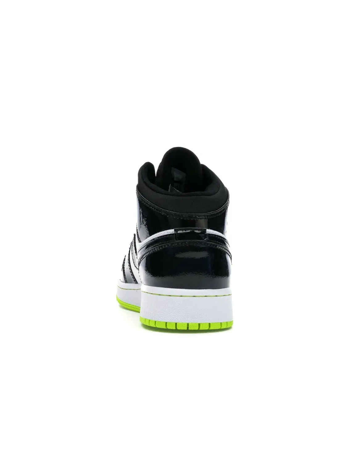 Детские кроссовки с белой кожаной основой Jordan 1 Mid Jordan — изображение 4 из 4, черный/-белый-зеленый