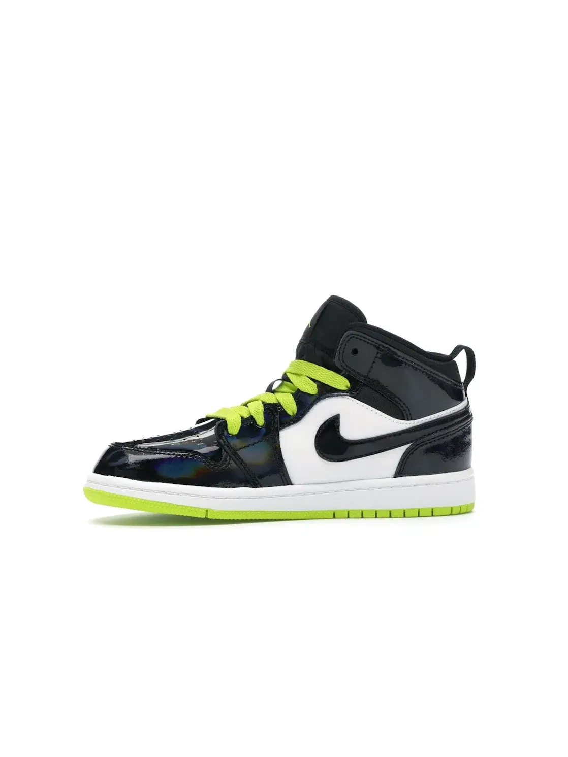 Детские кроссовки Lifestyle Jordan 1 Mid Jordan — изображение 3 из 4, черный/-белый-зеленый