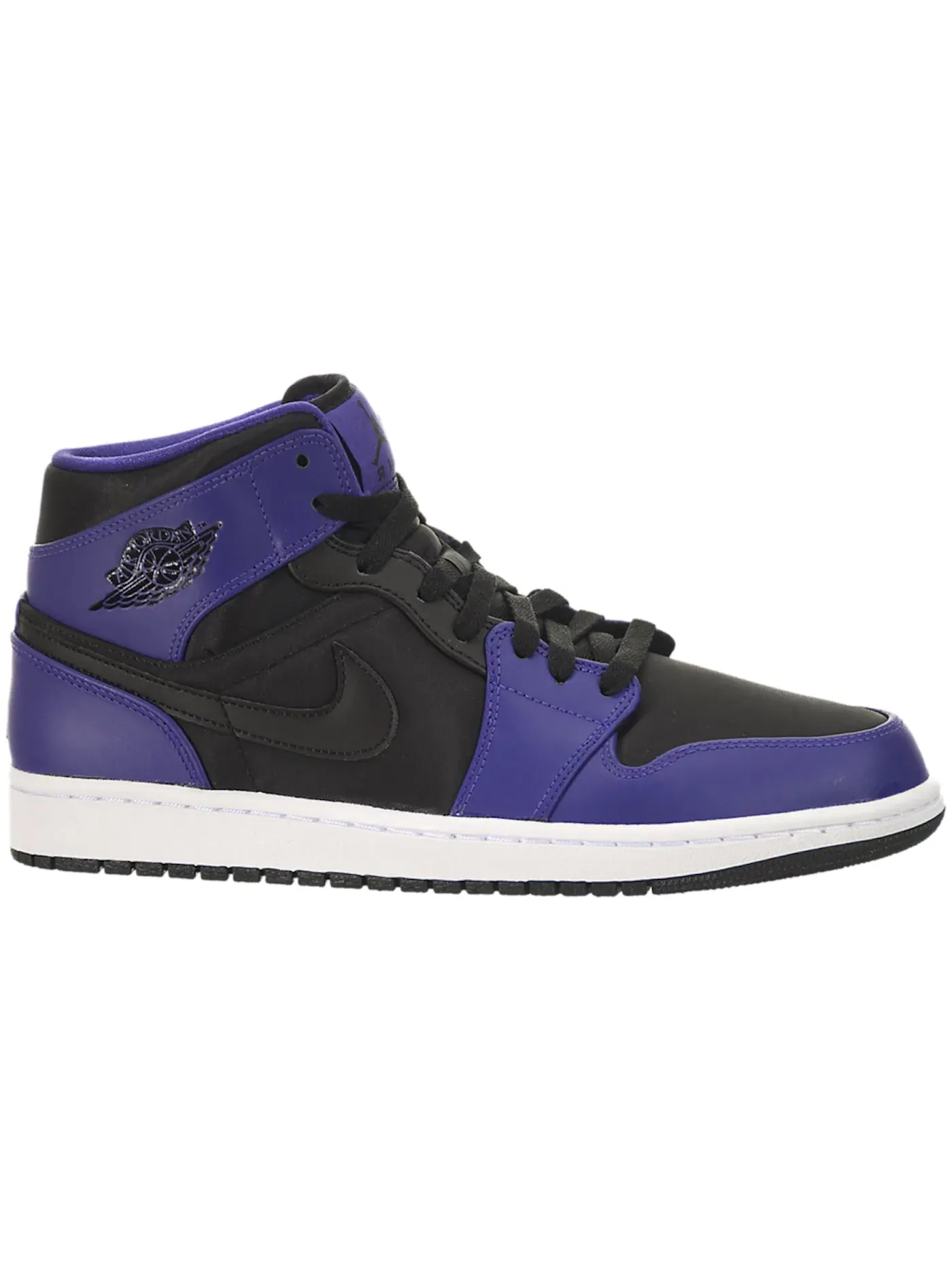 Мужские кроссовки кожаный Jordan 1 Mid Jordan — изображение 1 из 1, черный/черный-темный
