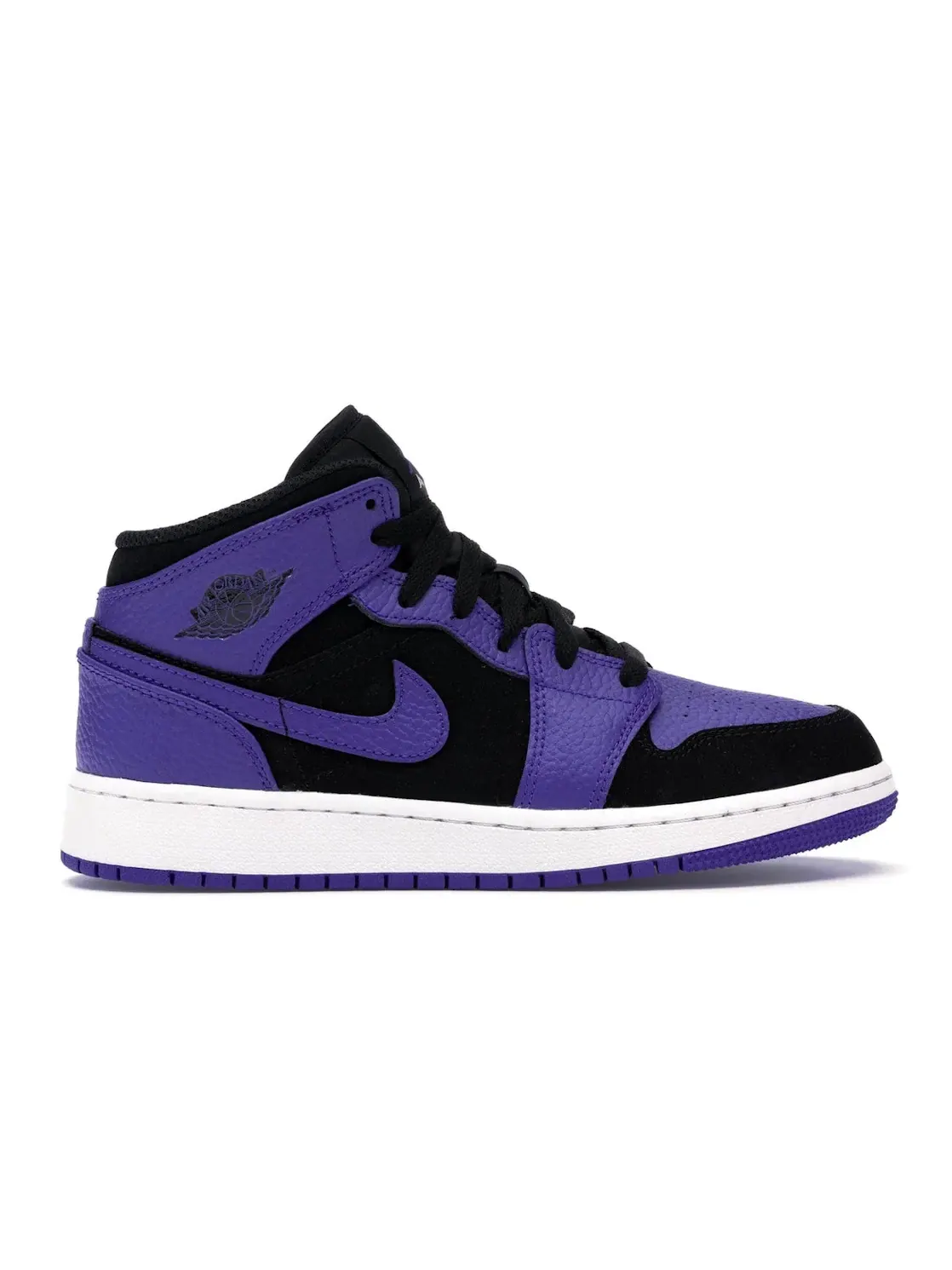 Детские кроссовки Lifestyle с кожаным верхом Jordan 1 Mid — изображение 1 из 4, черный/темный-белый
