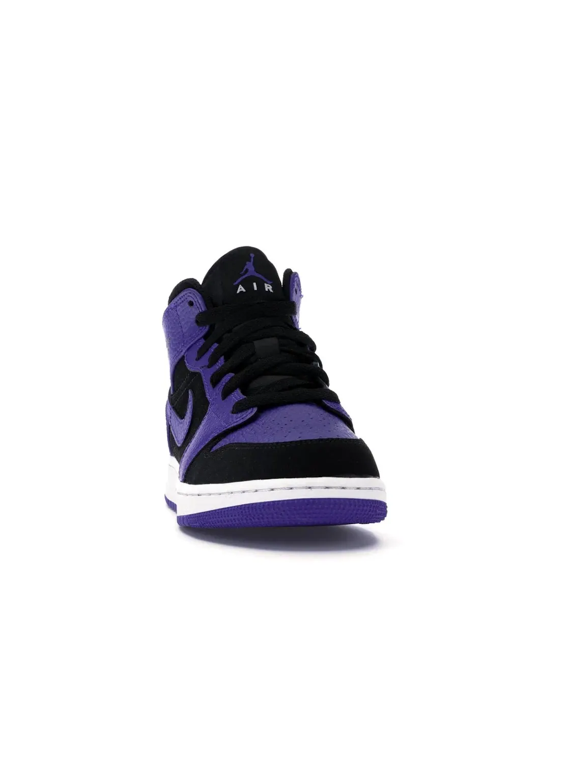 Детские кроссовки Lifestyle с кожаным верхом Jordan 1 Mid — изображение 2 из 4, черный/темный-белый