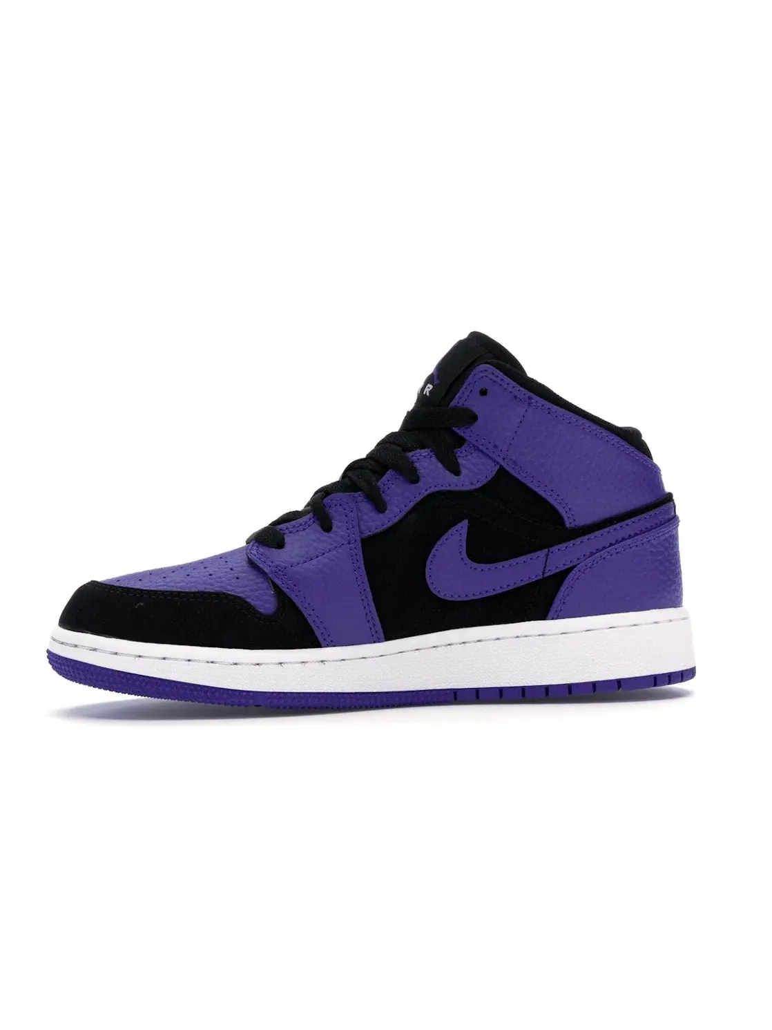 Детские кроссовки Lifestyle с кожаным верхом Jordan 1 Mid — изображение 3 из 4, черный/темный-белый