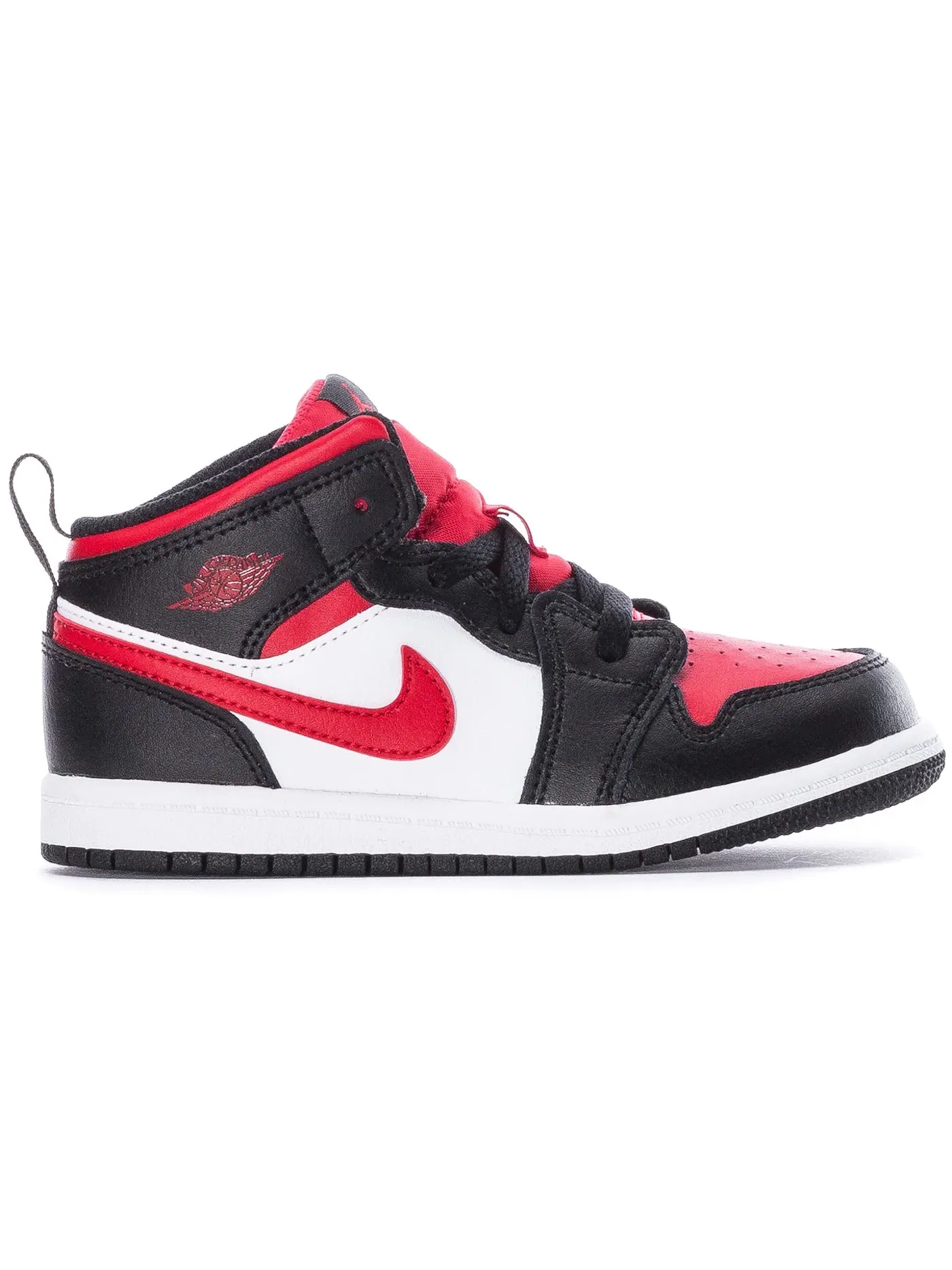 Детские кроссовки с высоким верхом Jordan 1 Mid Jordan — изображение 1 из 1, черный/красный-белый