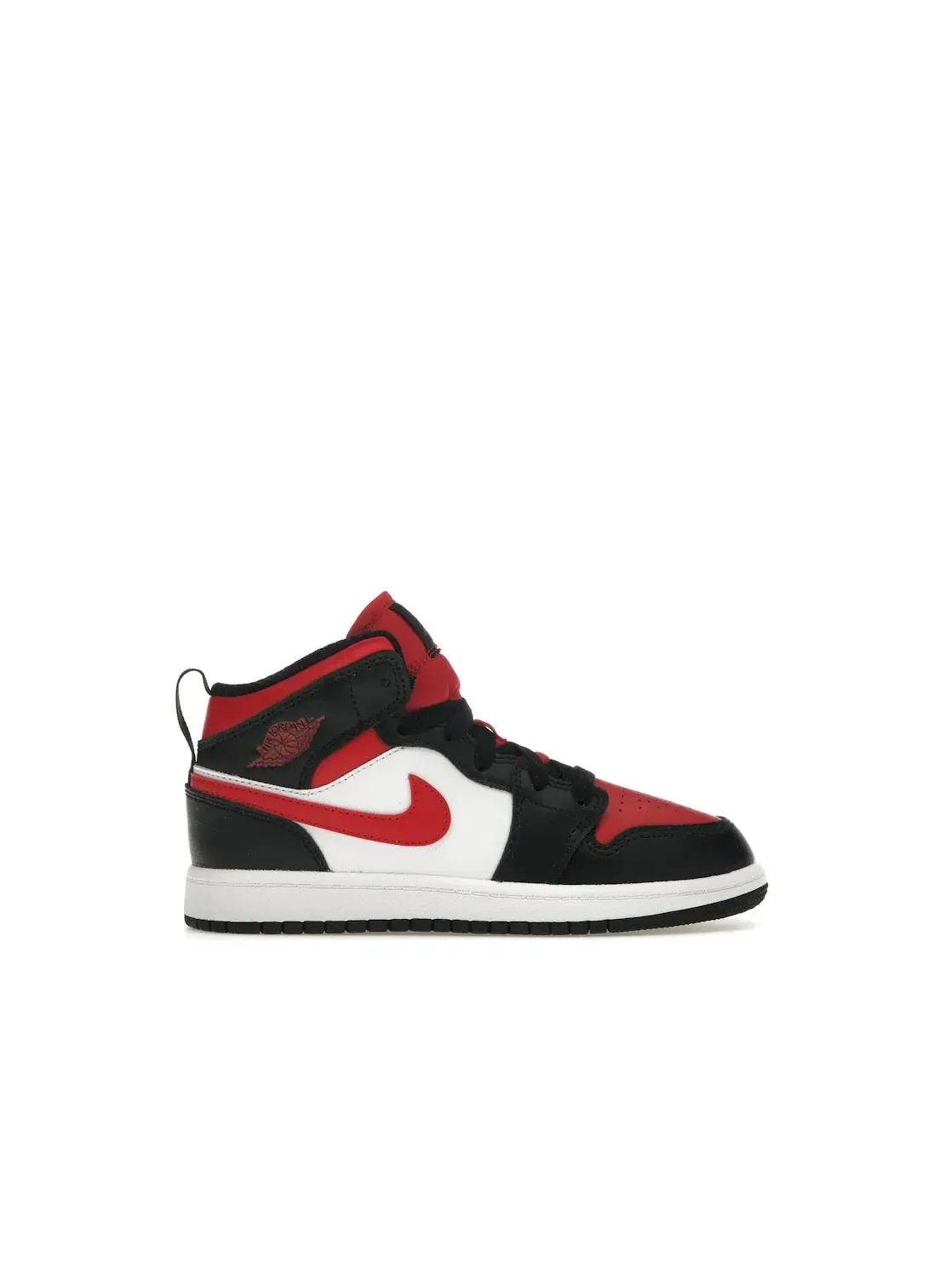 Детские кроссовки с перфорированным носком Jordan 1 Mid Jordan — изображение 1 из 4, черный/красный-белый