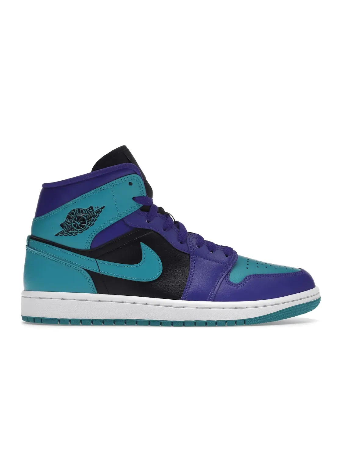 Женские кроссовки с контрастными цветами Jordan 1 Mid Jordan — изображение 1 из 4, темный/-черный-белый