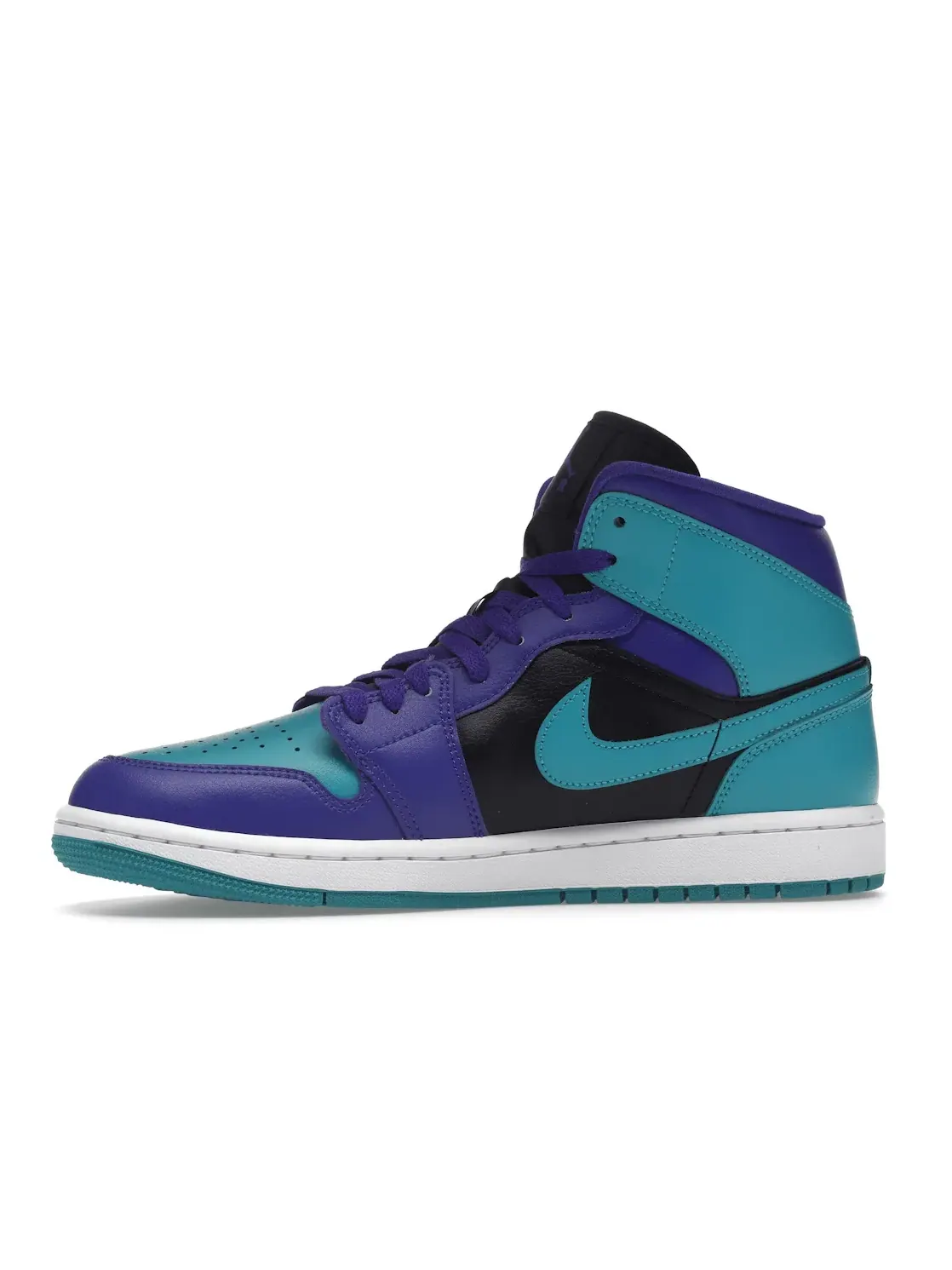 Женские кроссовки с контрастными цветами Jordan 1 Mid Jordan — изображение 3 из 4, темный/-черный-белый