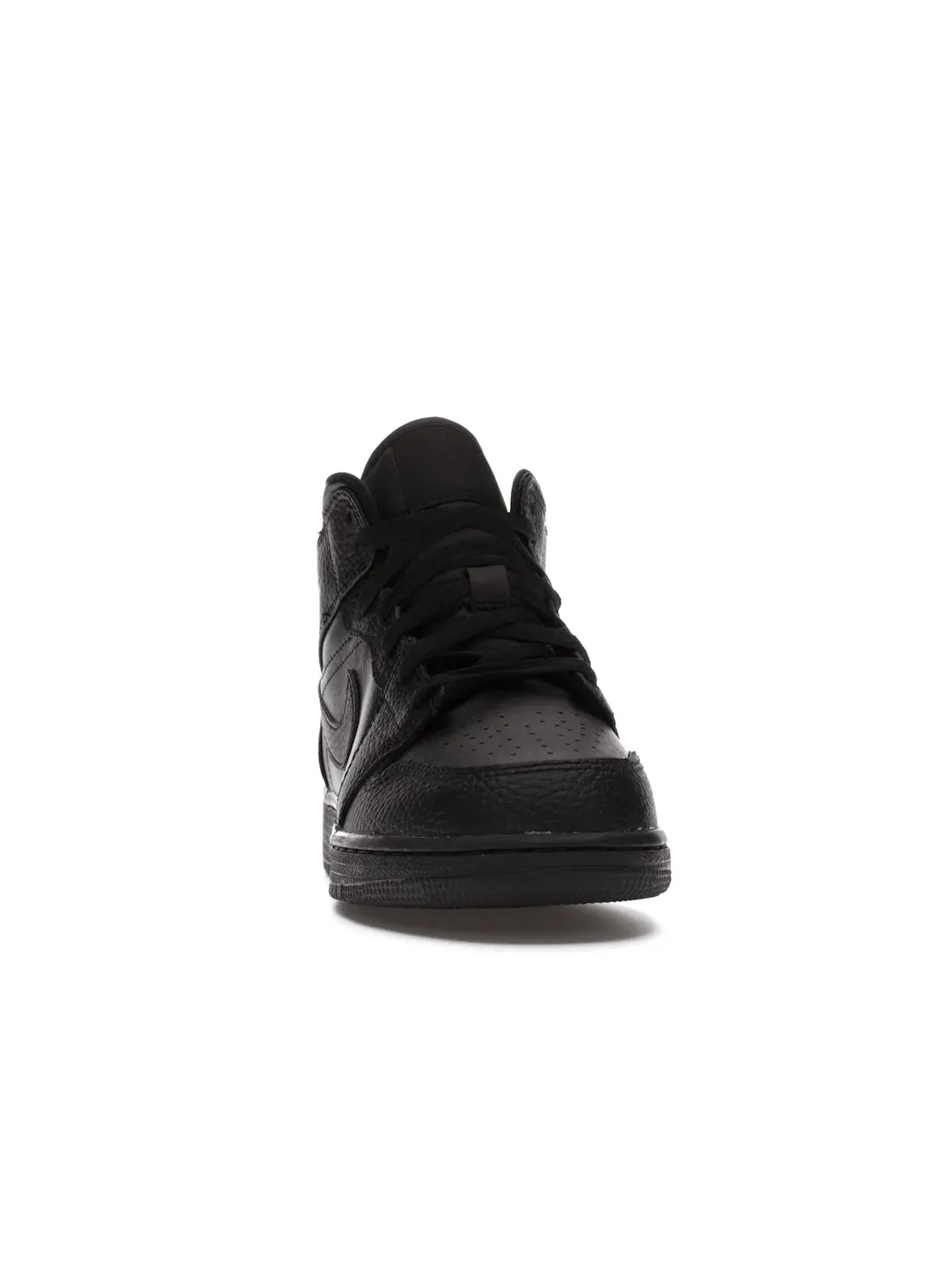 Детские кроссовки Lifestyle с кожаным верхом Jordan 1 Mid — изображение 2 из 4, черный/черный-черный