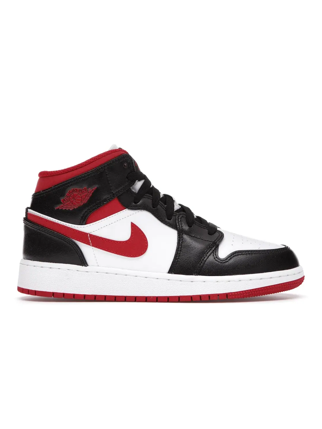 Детские кроссовки Lifestyle с традиционным дизайном Jordan 1 Mid Jordan — изображение 1 из 4, белый красный черный
