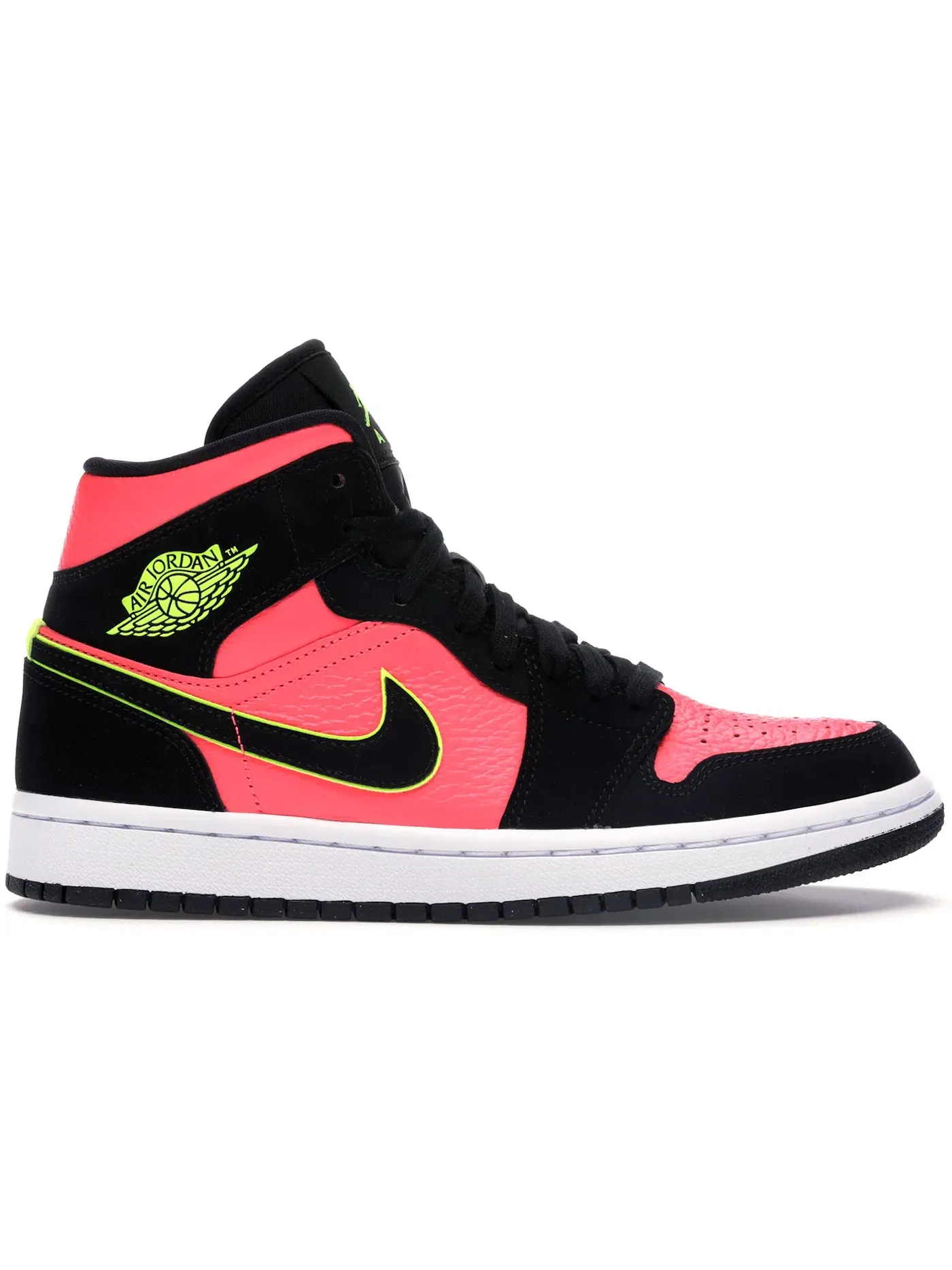 Женские кроссовки с контрастными акцентами Jordan 1 Mid Jordan — изображение 1 из 1, черный/--белый