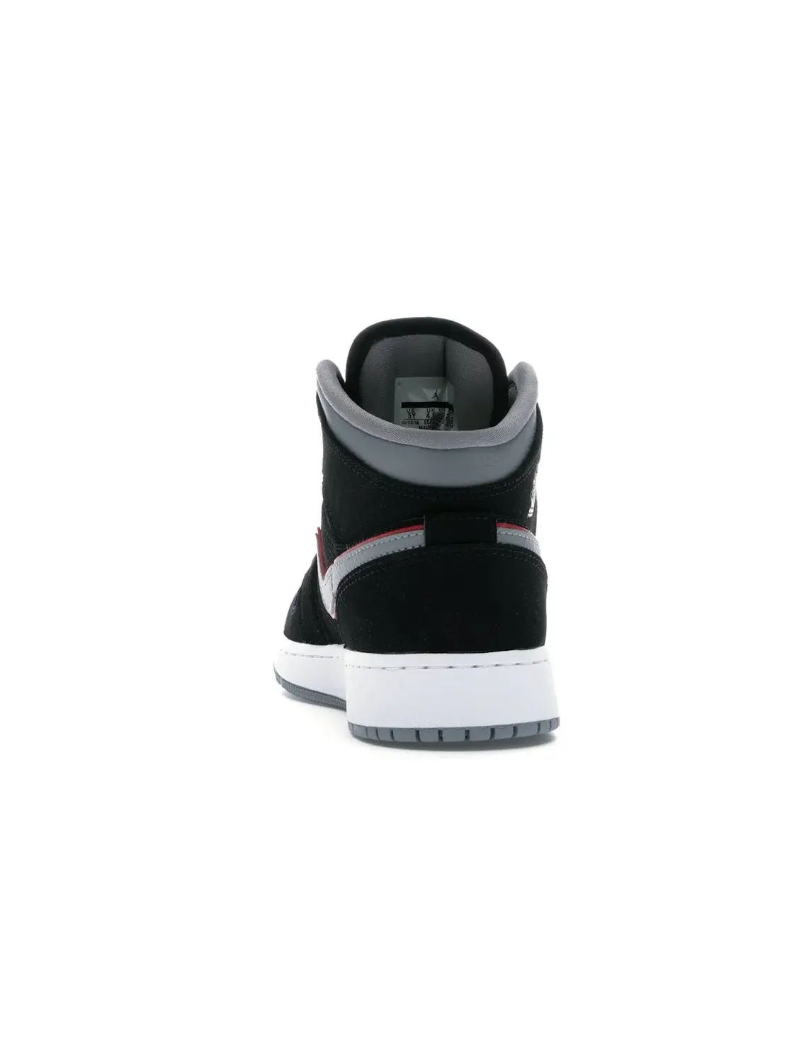 Детские кроссовки lifestyle с принтом Jordan 1 Mid Black Particle Grey Gym Red — изображение 4 из 4