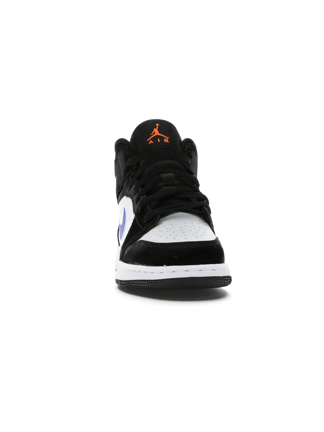 Детские кроссовки для мальчиков с кожаными накладками Jordan 1 Mid Jordan — изображение 2 из 4, черный/синий-белый