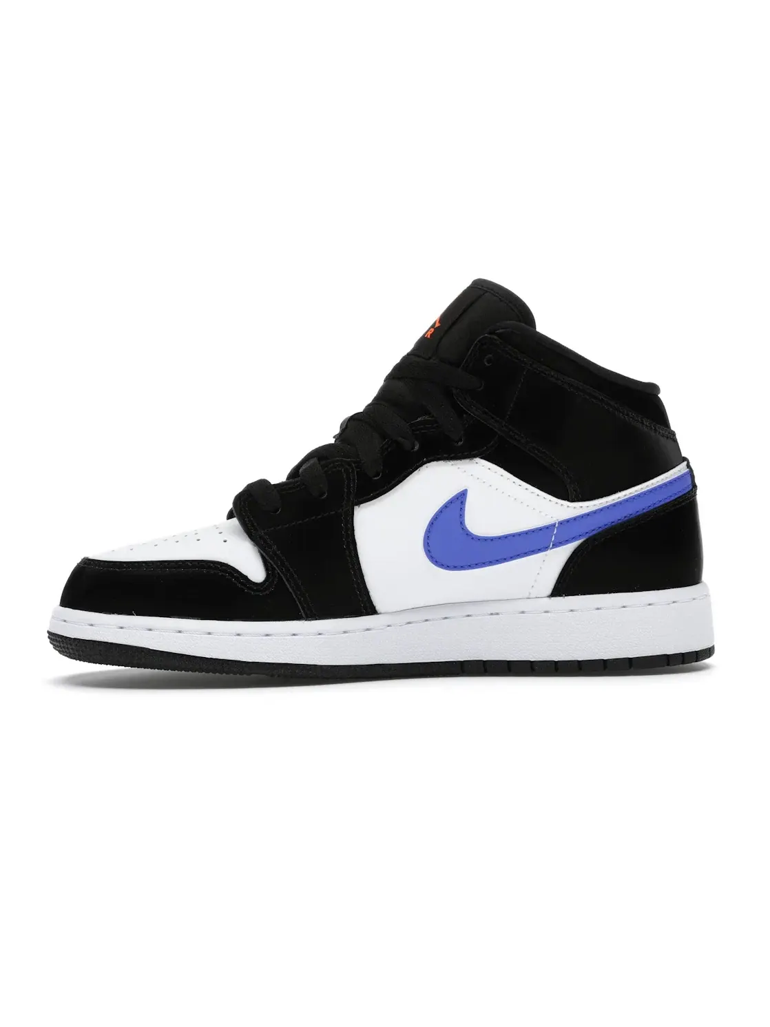Детские кроссовки для мальчиков с кожаными накладками Jordan 1 Mid Jordan — изображение 3 из 4, черный/синий-белый