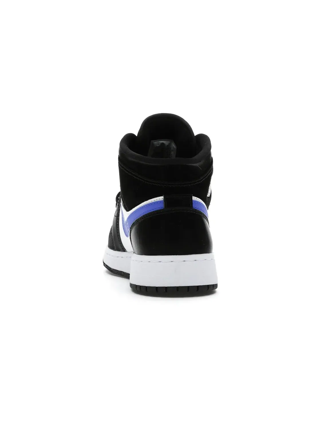 Детские кроссовки для мальчиков с кожаными накладками Jordan 1 Mid Jordan — изображение 4 из 4, черный/синий-белый