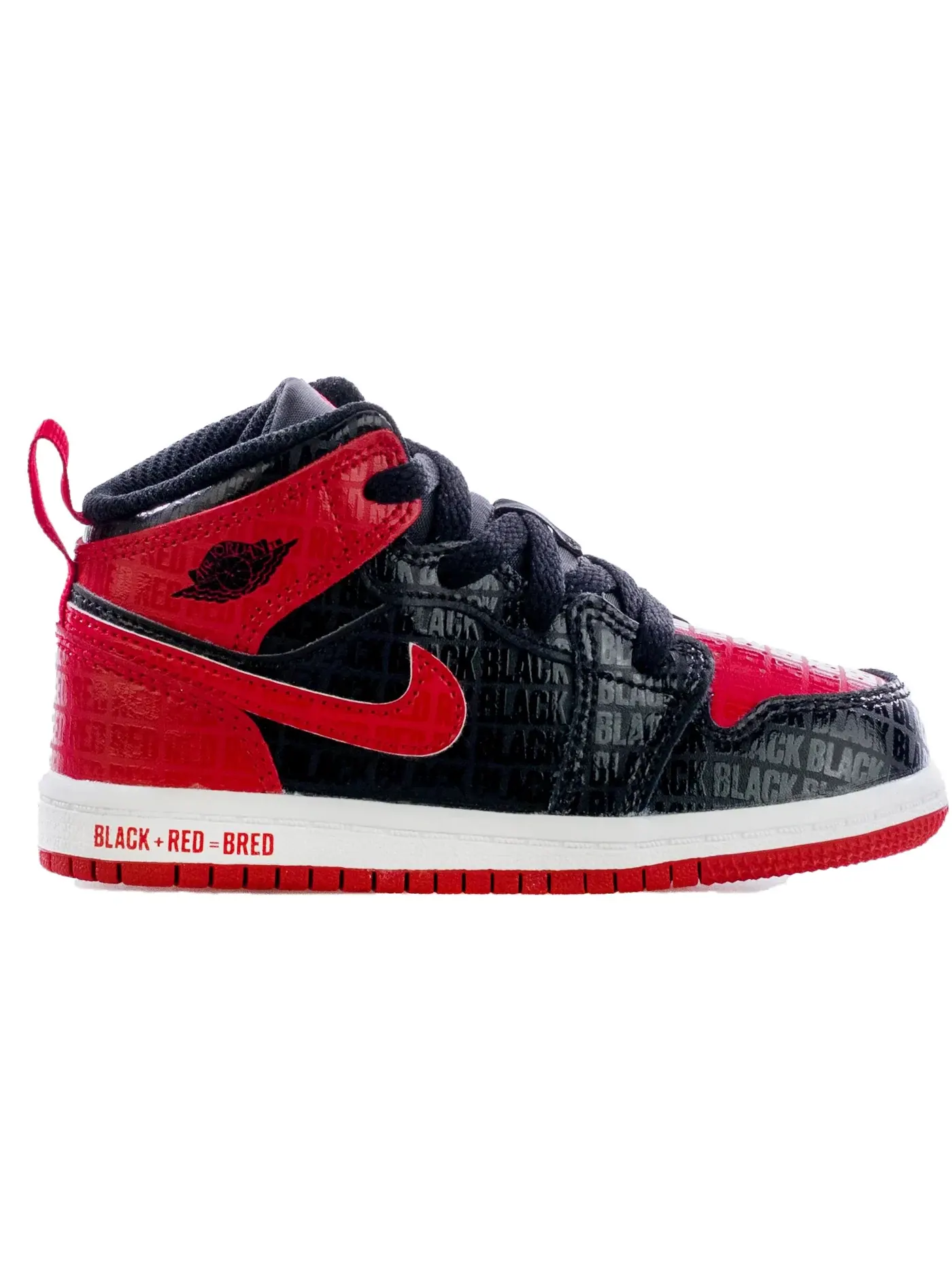 Детские Кроссовки Lifestyle Jordan 1 Mid Jordan — изображение 1 из 1, черный/красный/белый