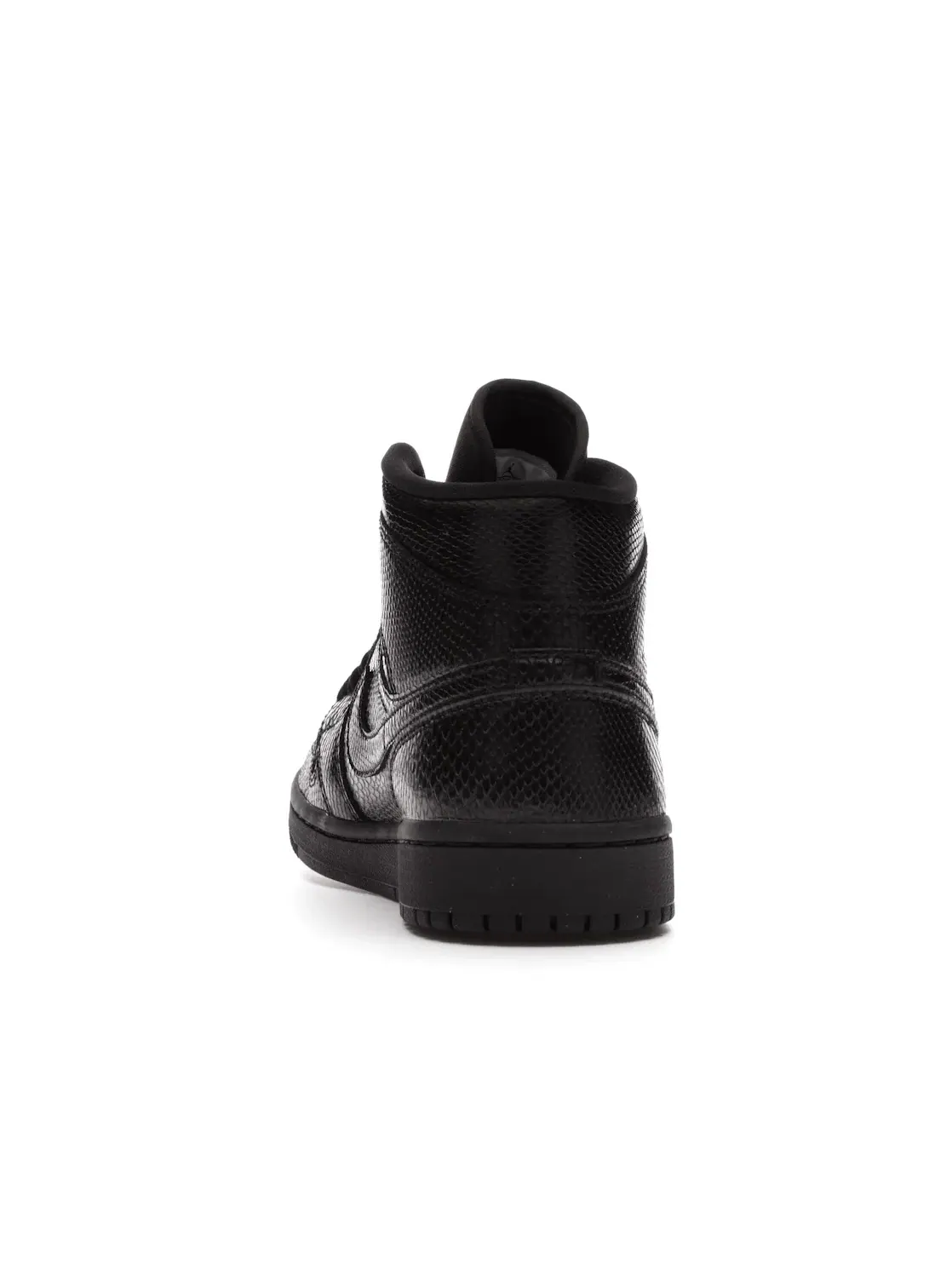 Женские кроссовки с змеиным принтом Jordan 1 Mid Jordan — изображение 4 из 4, черный/белый/черный