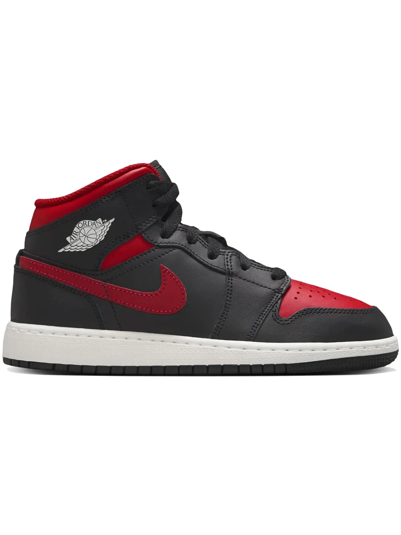 Детские кроссовки Lifestyle Jordan 1 Mid Jordan — изображение 1 из 1, черный/белый/красный
