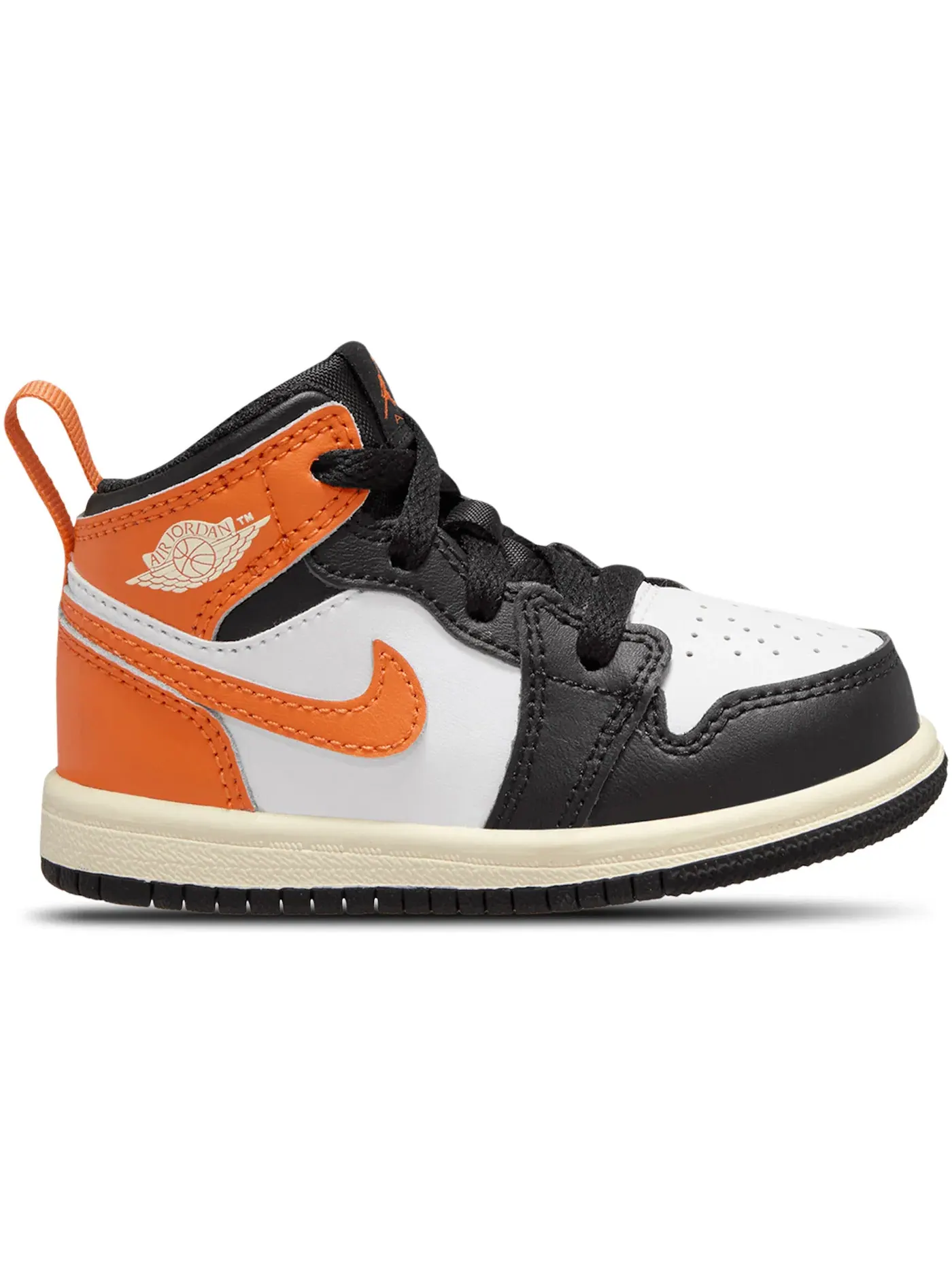 Детские кроссовки для мальчиков с высоким берцем Jordan 1 Mid Jordan — изображение 1 из 1, белый//черный