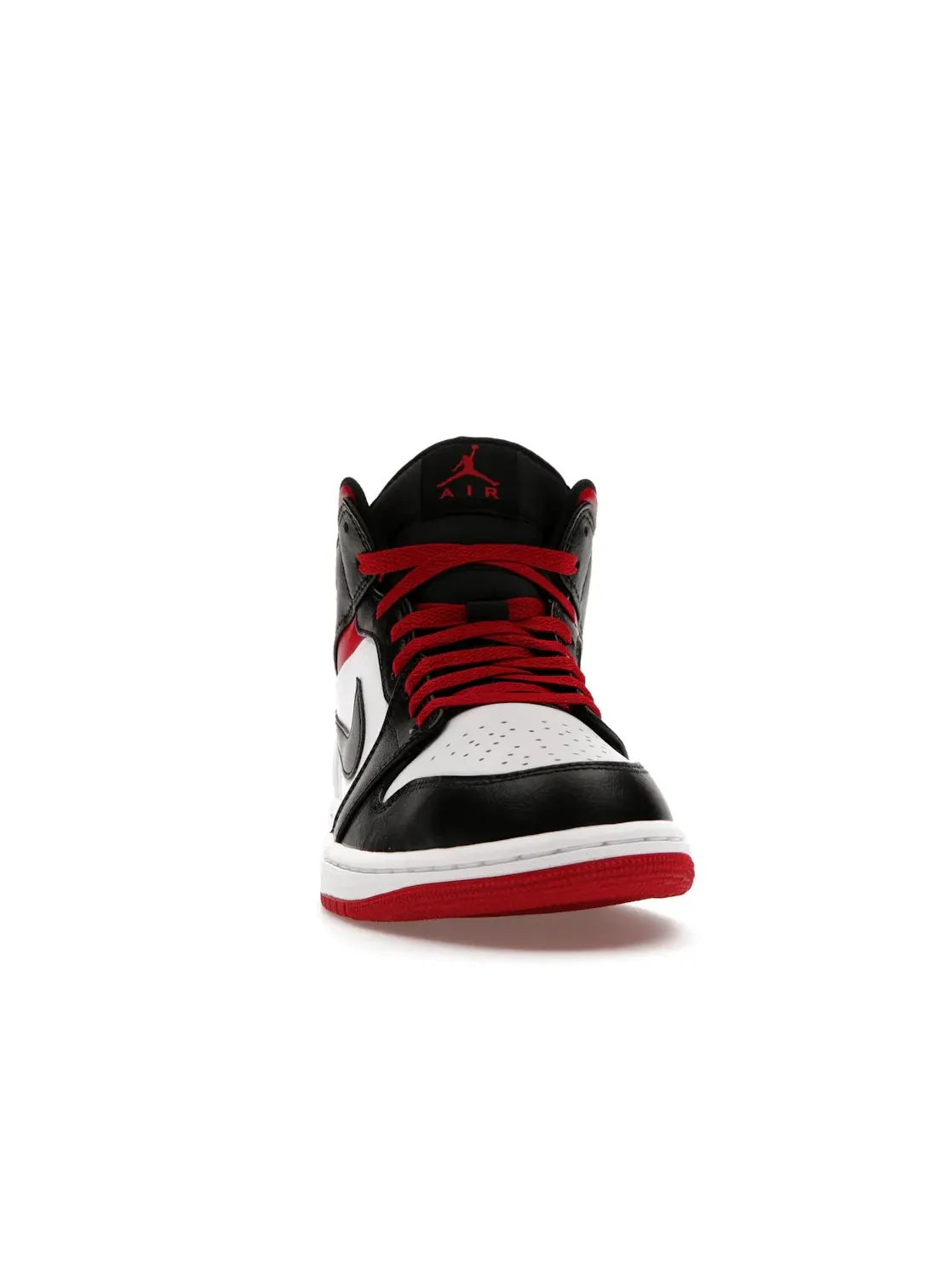 Мужские кроссовки с кожаным верхом Jordan 1 Mid — изображение 2 из 4, белый/черный-красный