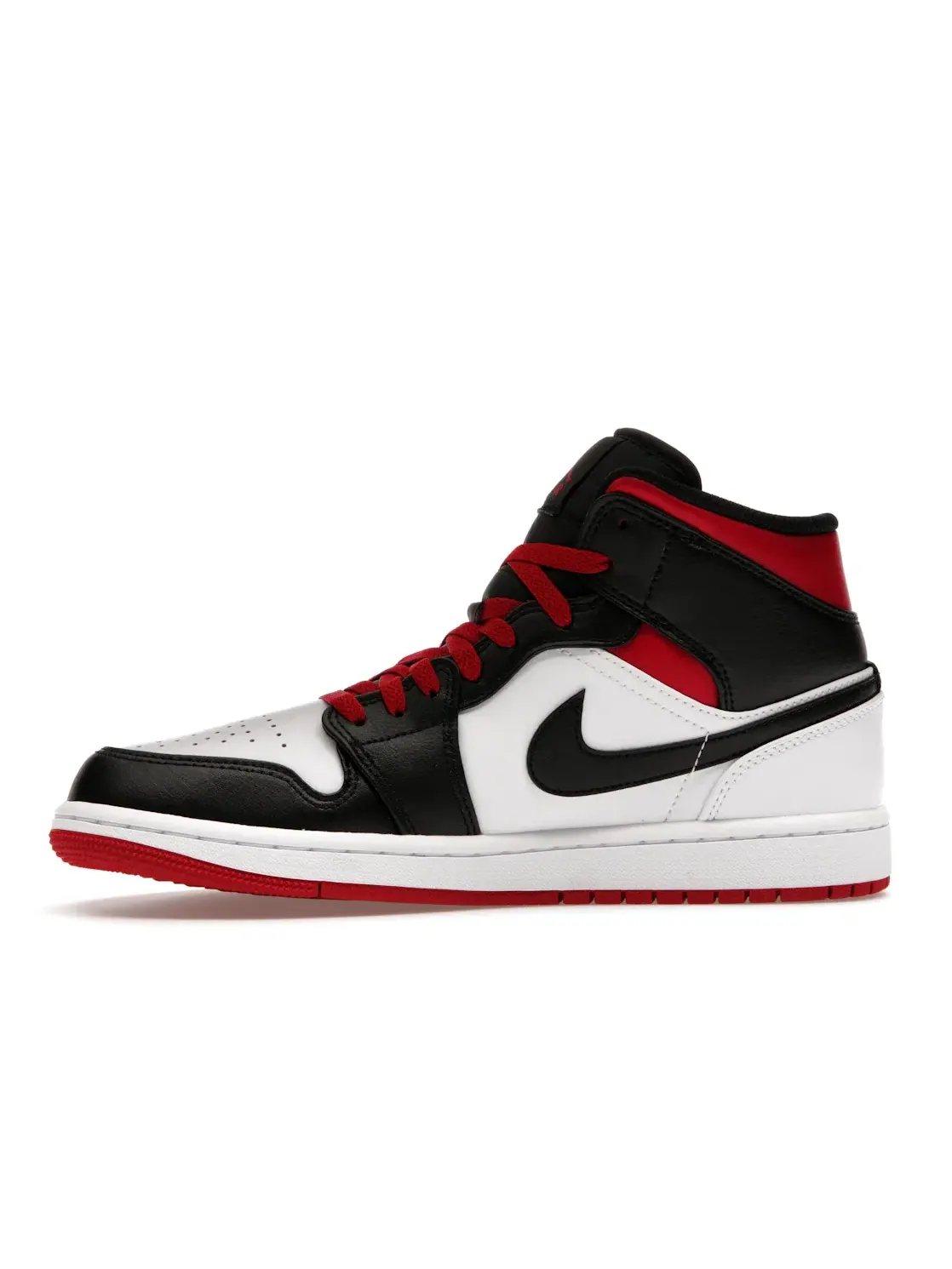 Мужские кроссовки с кожаным верхом Jordan 1 Mid — изображение 3 из 4, белый/черный-красный