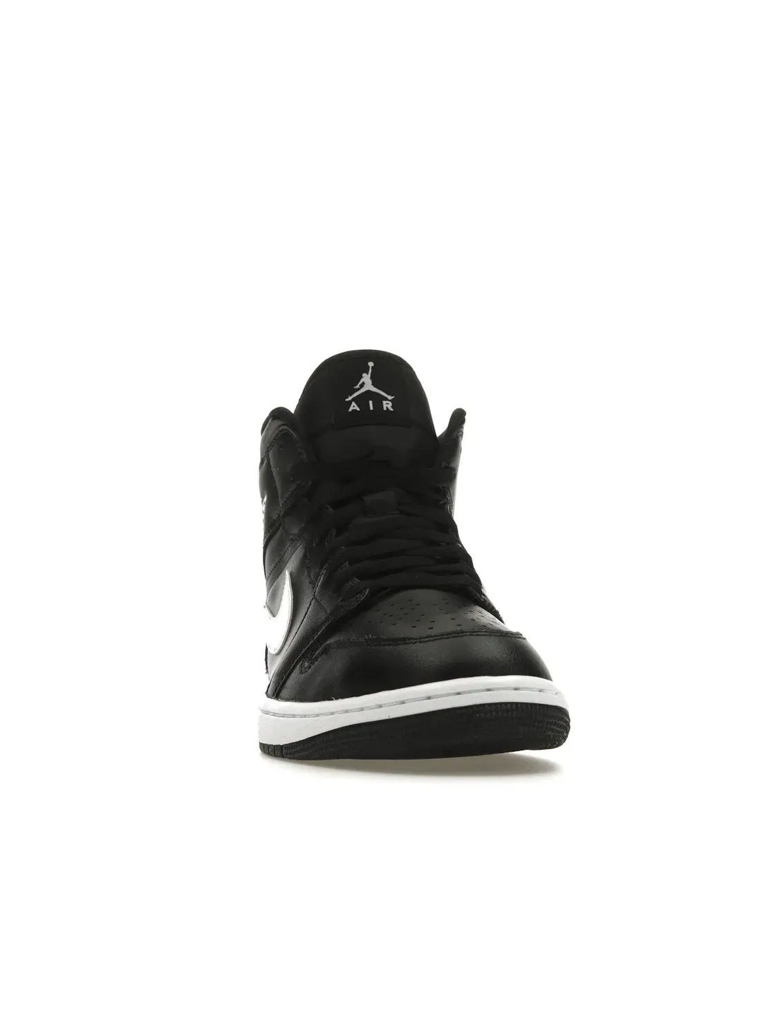 Женские кроссовки кожаные Jordan 1 Mid Jordan — изображение 2 из 4, черный/черный/белый