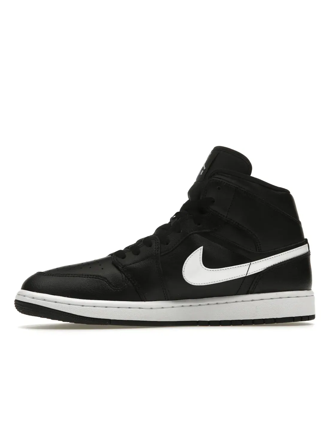 Женские кроссовки кожаные Jordan 1 Mid Jordan — изображение 3 из 4, черный/черный/белый