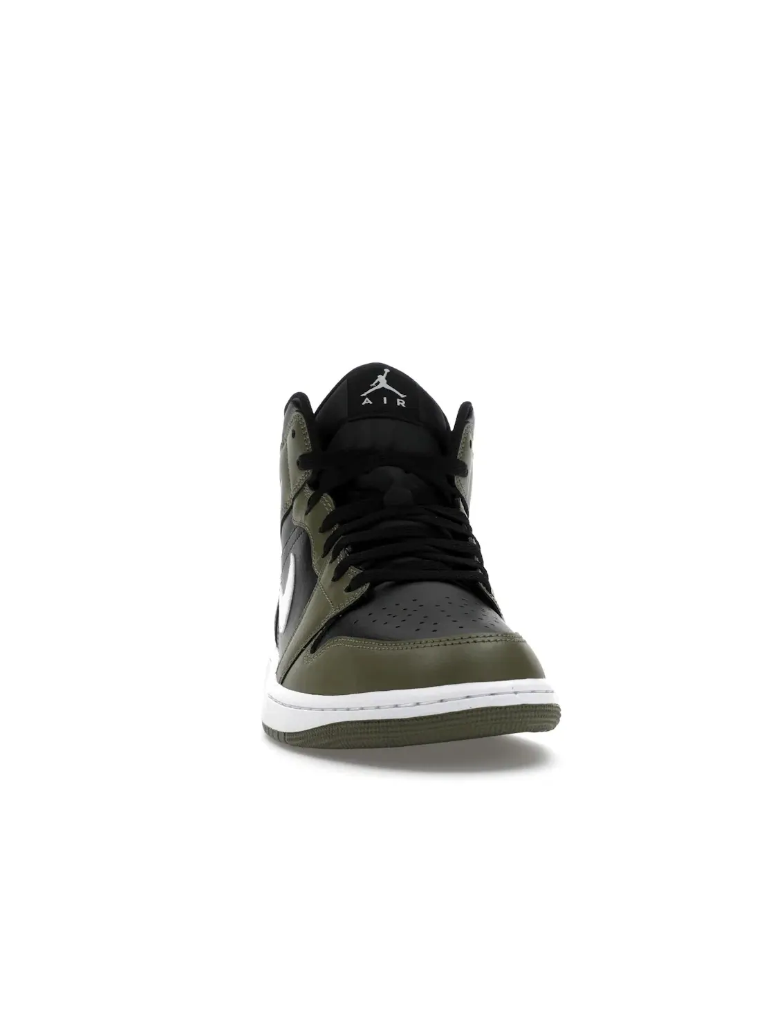Мужские кроссовки с замшевыми вставками Jordan 1 Mid Jordan — изображение 2 из 4, черный/оливковый//белый