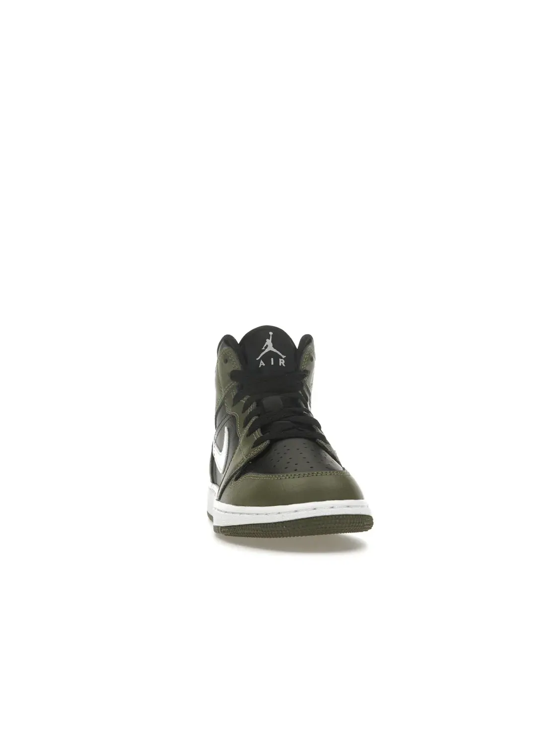 Детские кроссовки Lifestyle с принтом Jordan 1 Mid Jordan — изображение 2 из 4, черный/белый/оливковый