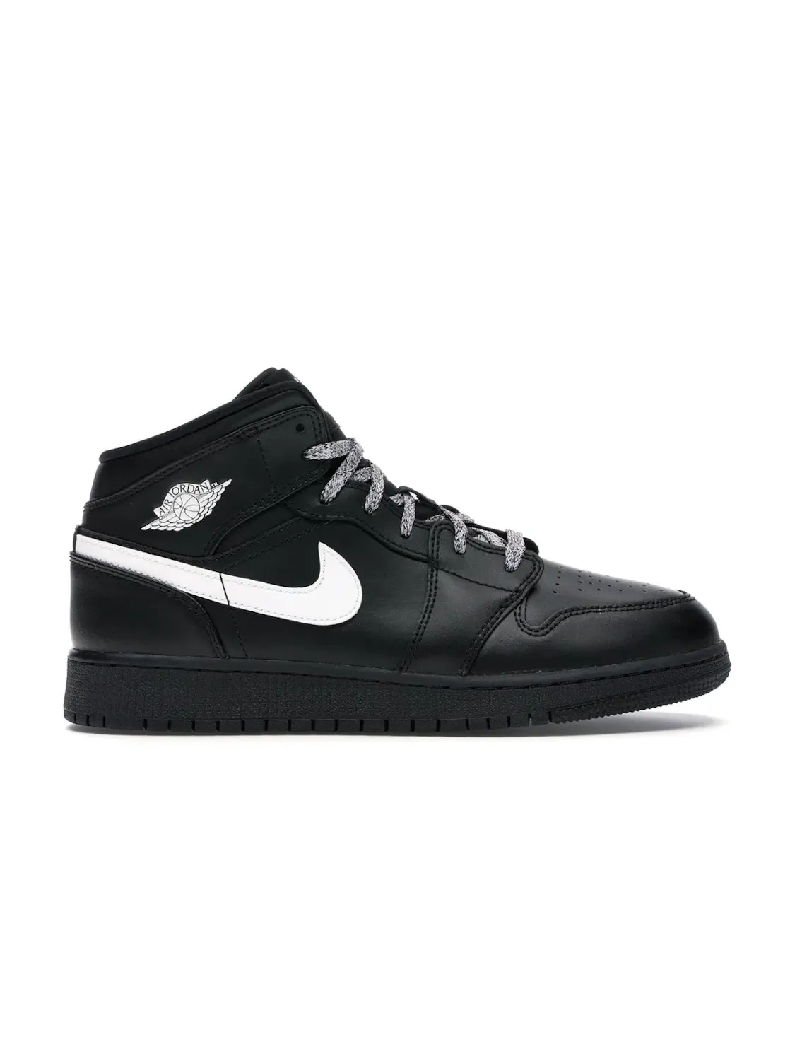Детские кроссовки Lifestyle Jordan 1 Mid Black White Speckle (GS) Jordan — изображение 1 из 4, черный/белый-черный