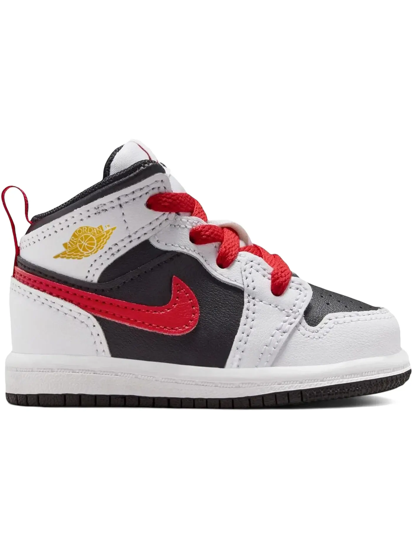 Детские кроссовки с контрастными элементами Jordan 1 Mid Jordan — изображение 1 из 1, черный/белый/красный