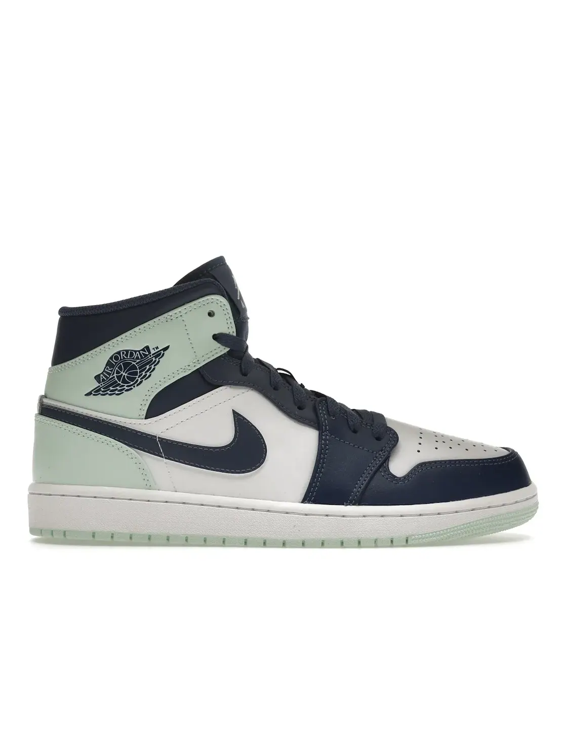 Мужские кроссовки Lifestyle с perforated toebox Jordan 1 Mid Jordan — изображение 1 из 4, темно-синий/-белый