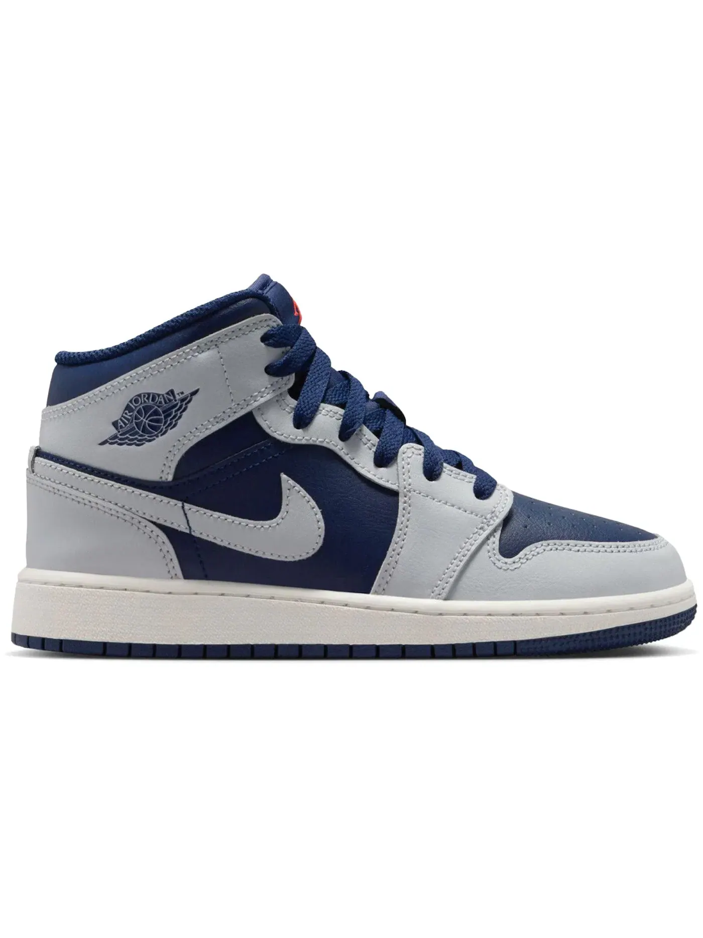 Детские кроссовки Lifestyle с высоким берцем Jordan 1 Mid Jordan — изображение 1 из 1, синий/белый//платиновый