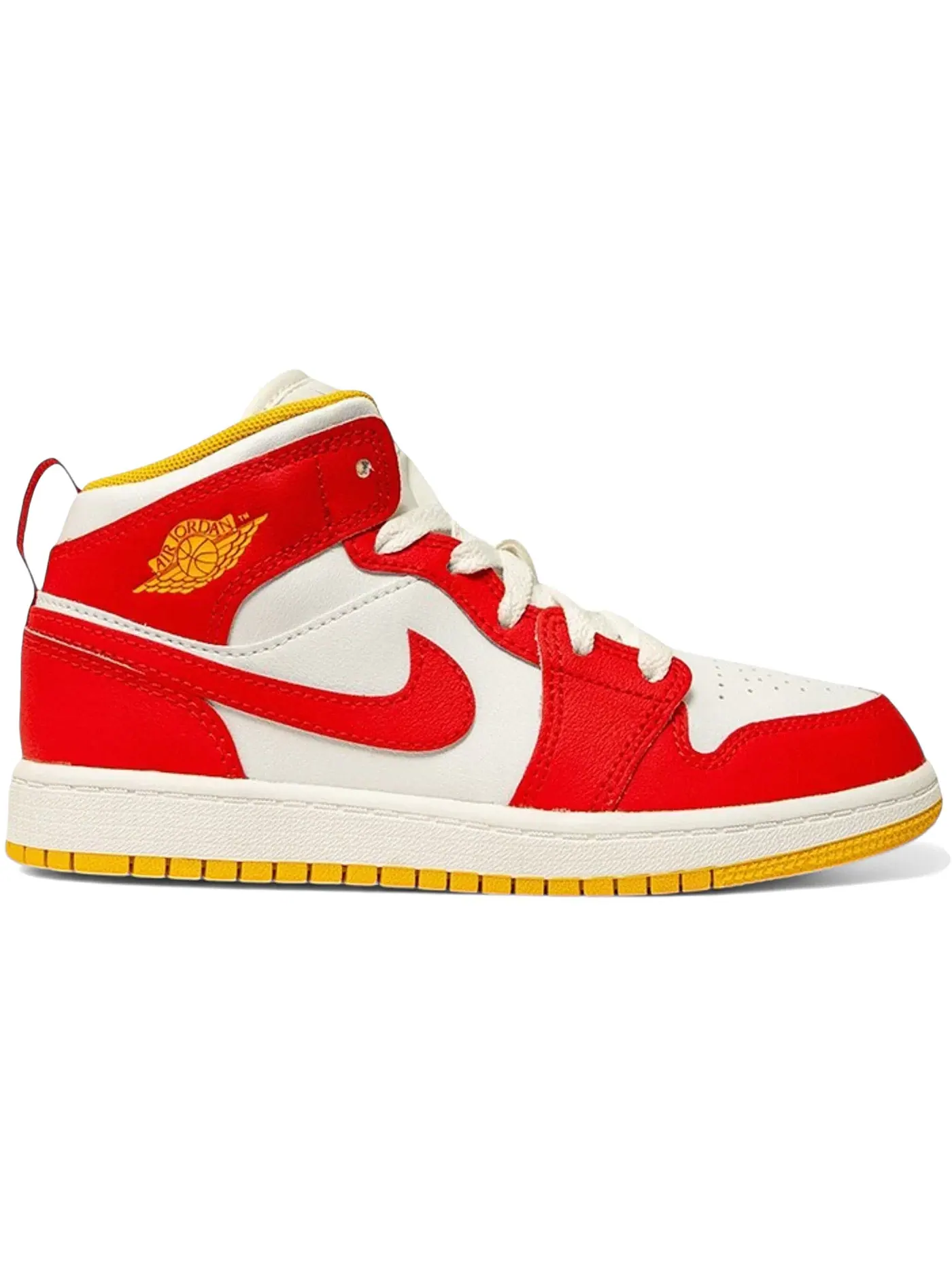 Детские кроссовки с высоким берцем Jordan 1 Mid BP Jordan Speed Red/White/Gold — изображение 1 из 1